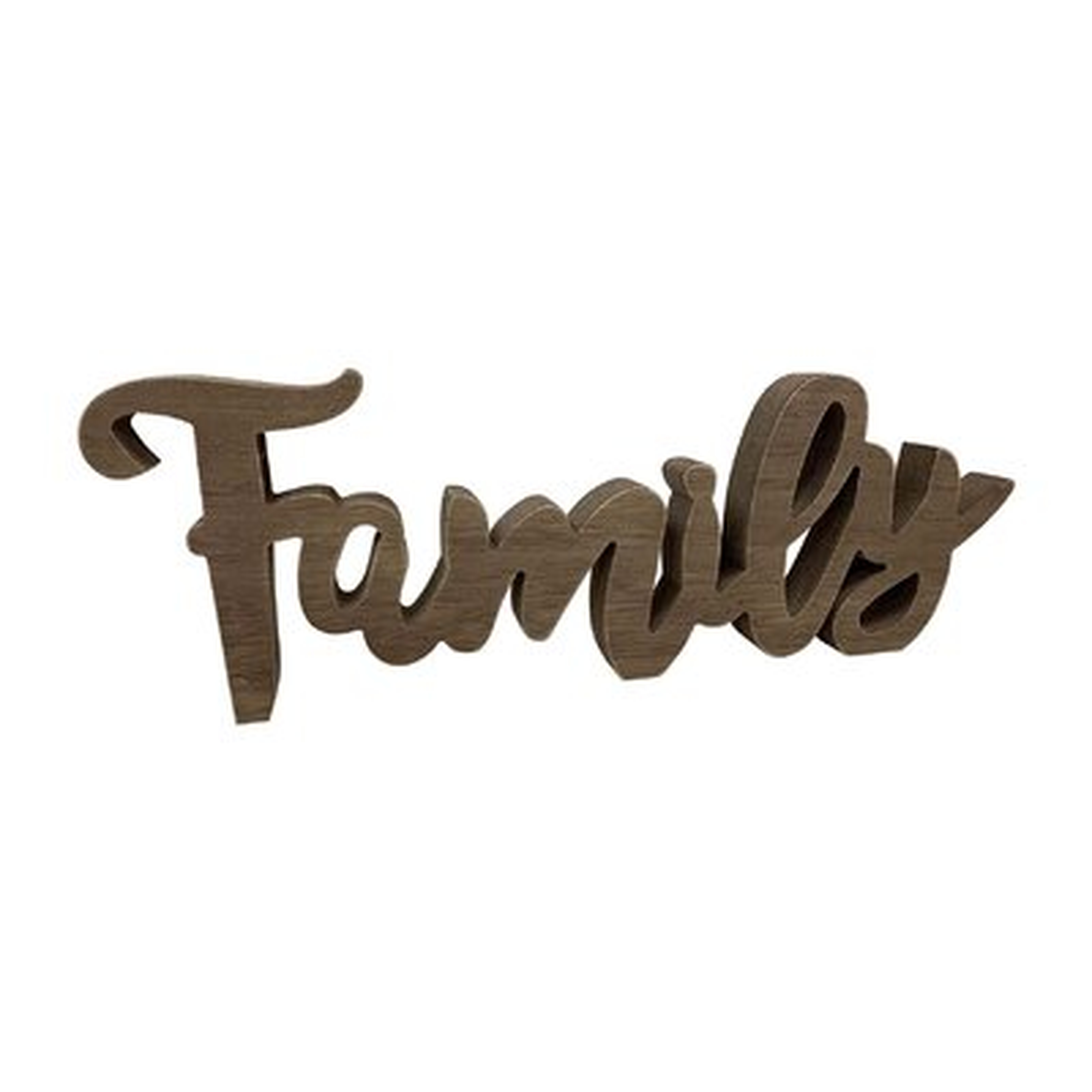 Cutout Family Wood Tabletop Sign - Wayfair