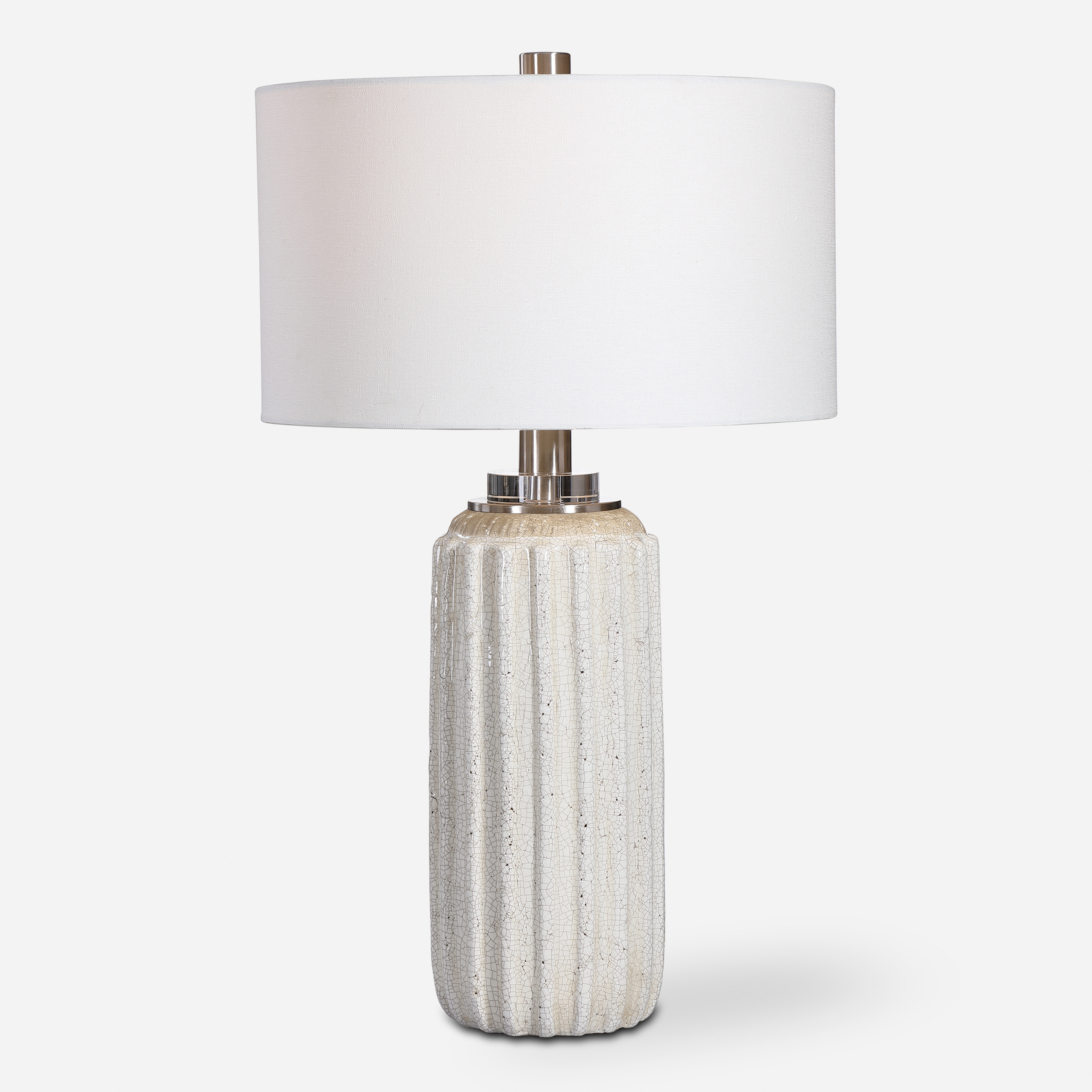 Azariah White Crackle Table Lamp - Uttermost