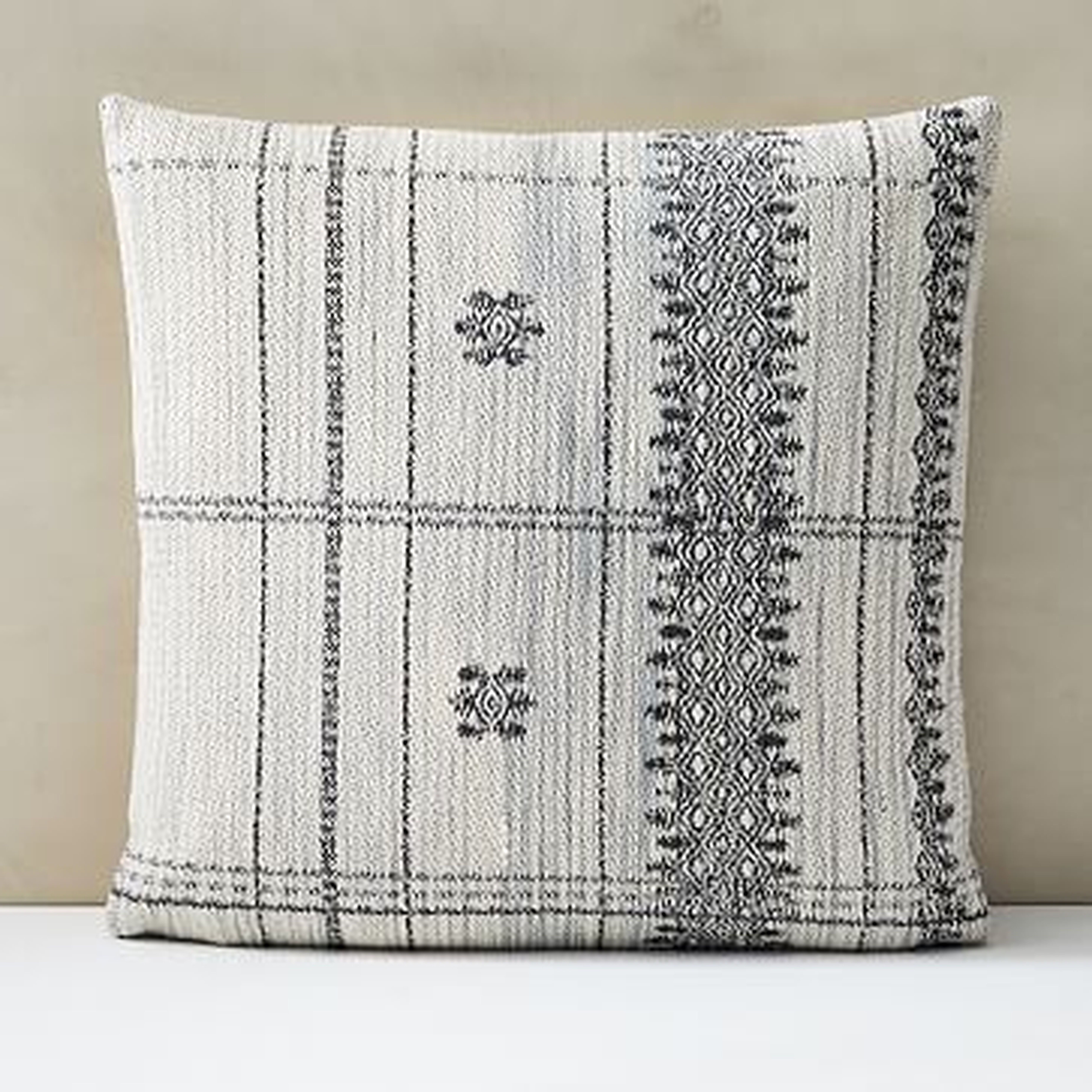Woven Canyon Pillow Cover, 20"x20", Gray - West Elm