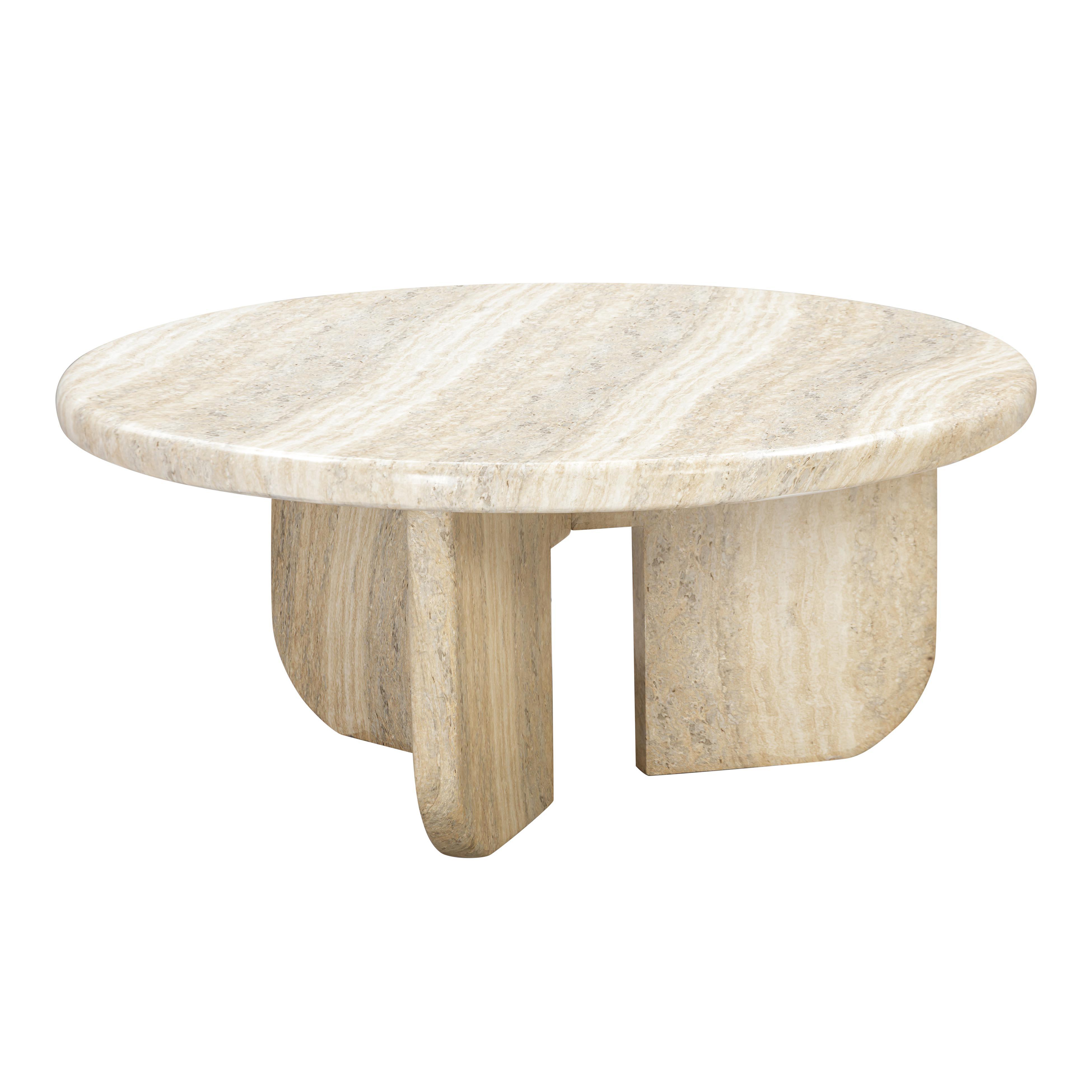 Patrizia Concrete Round Coffee Table - TOV FURNITURE