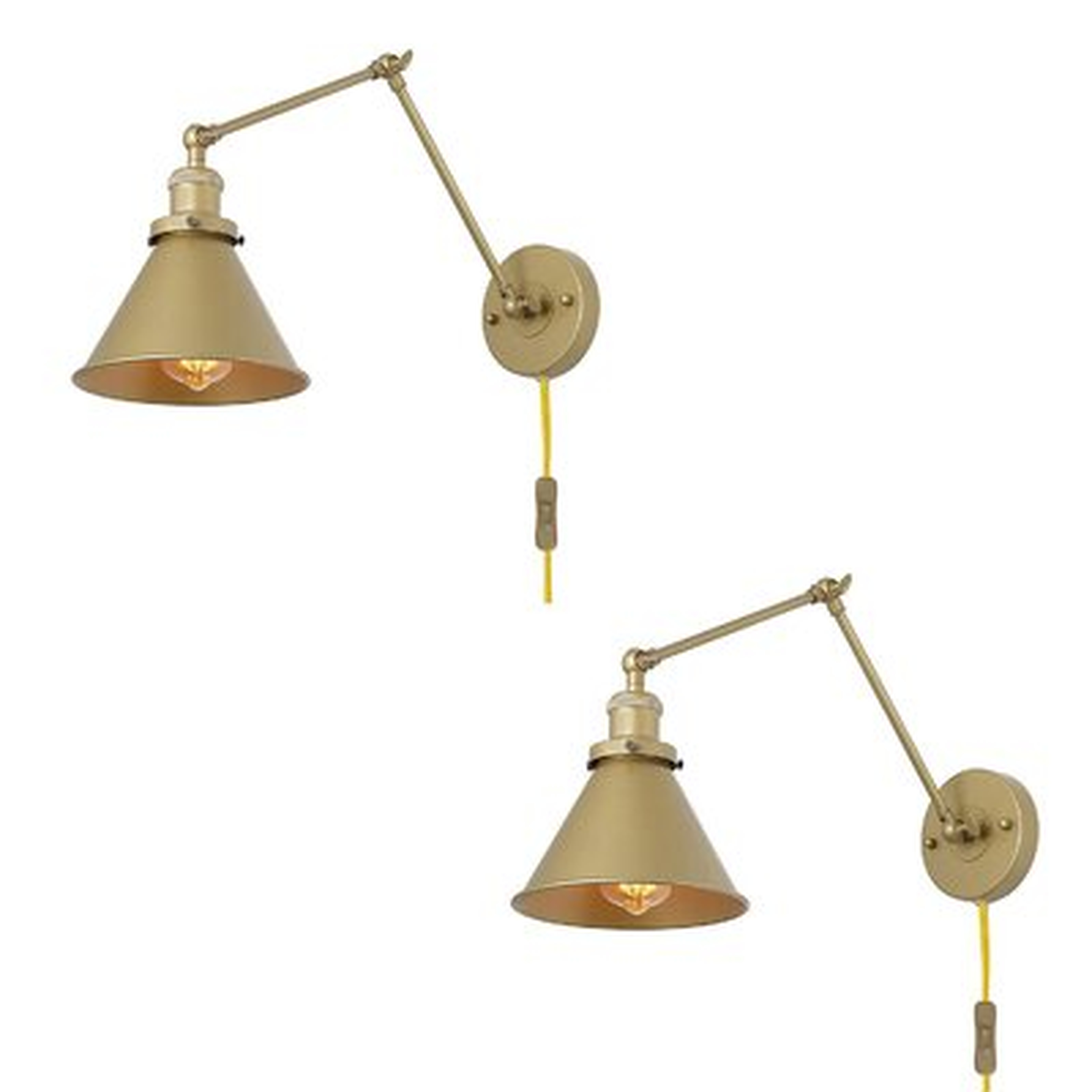 Lateefah 2 - Light Dimmable Plug-in Swing Arm - Wayfair