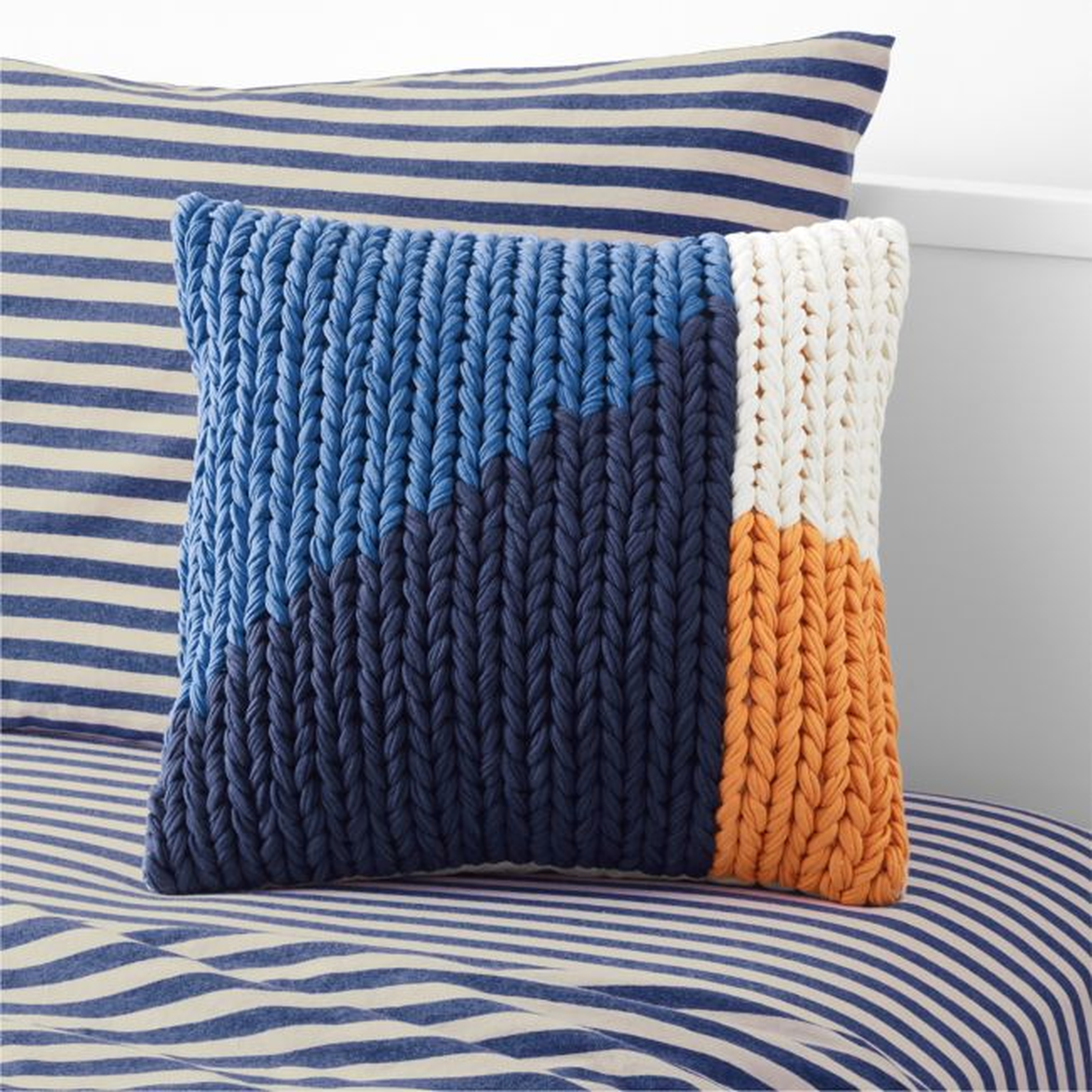 Colorblock Chunky Knit Pillow - Crate & Kids