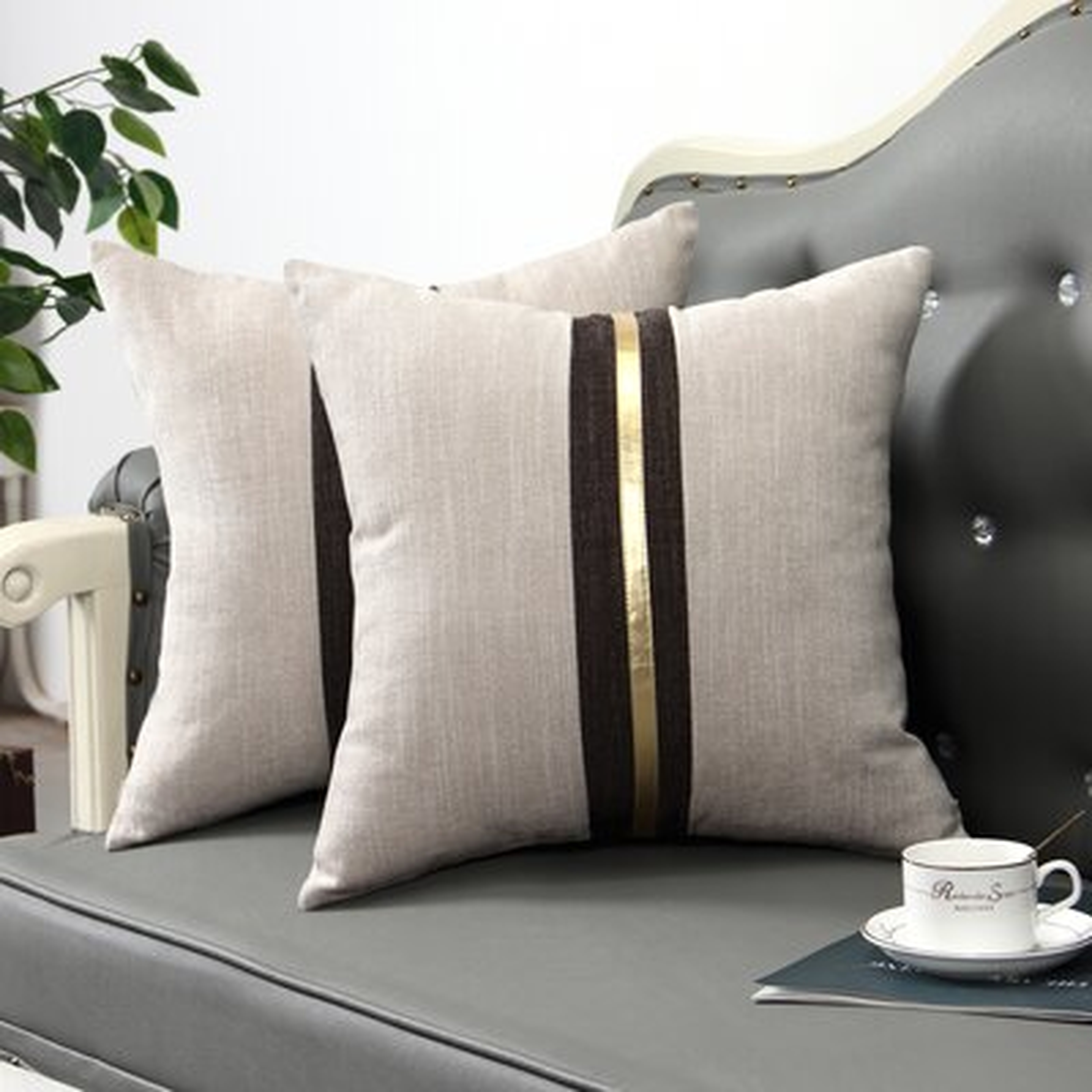 Afza Outdoor Square Linen Pillow Cover - Wayfair
