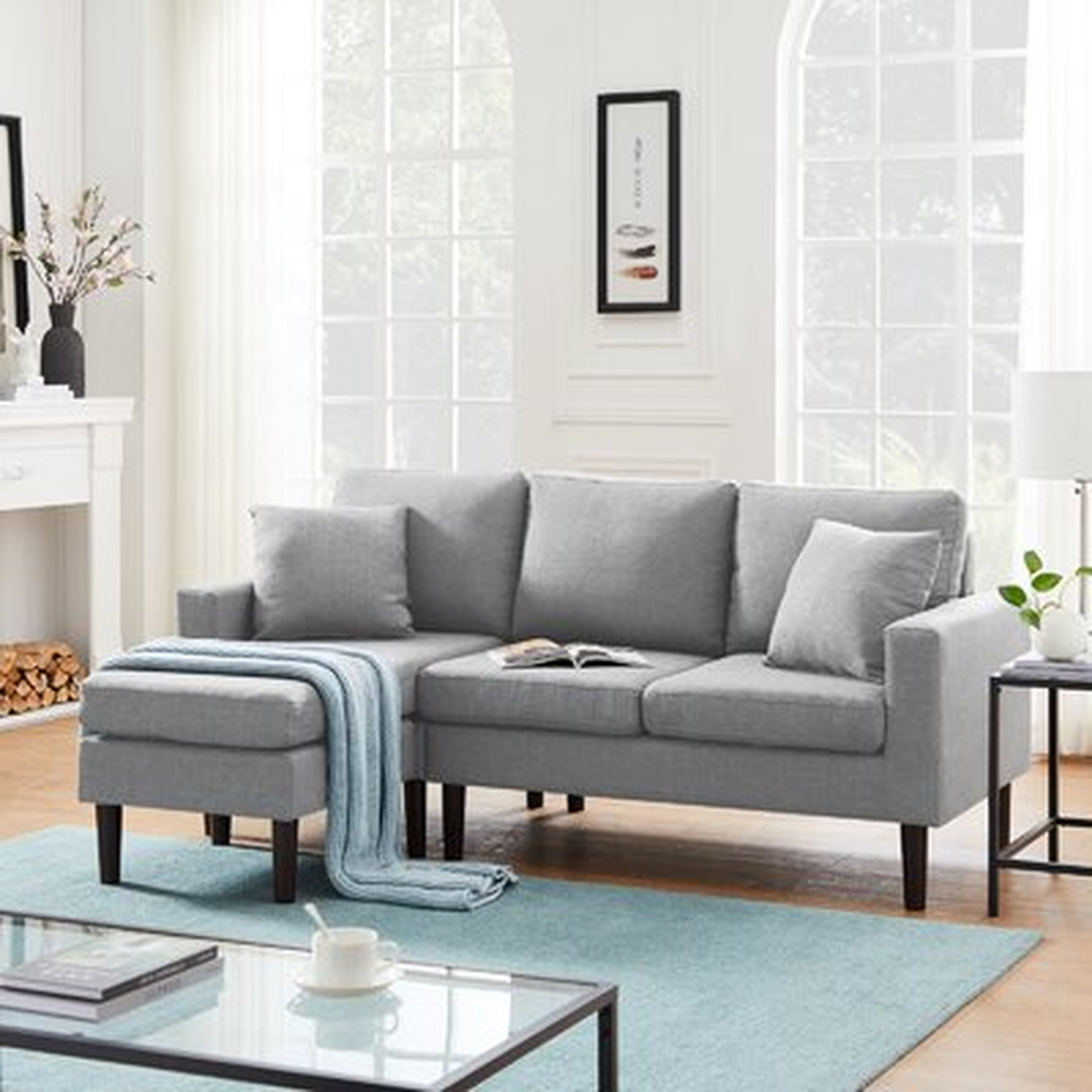 Hefter 77.16" Wide Reversible Sofa & Chaise with Ottoman - Wayfair