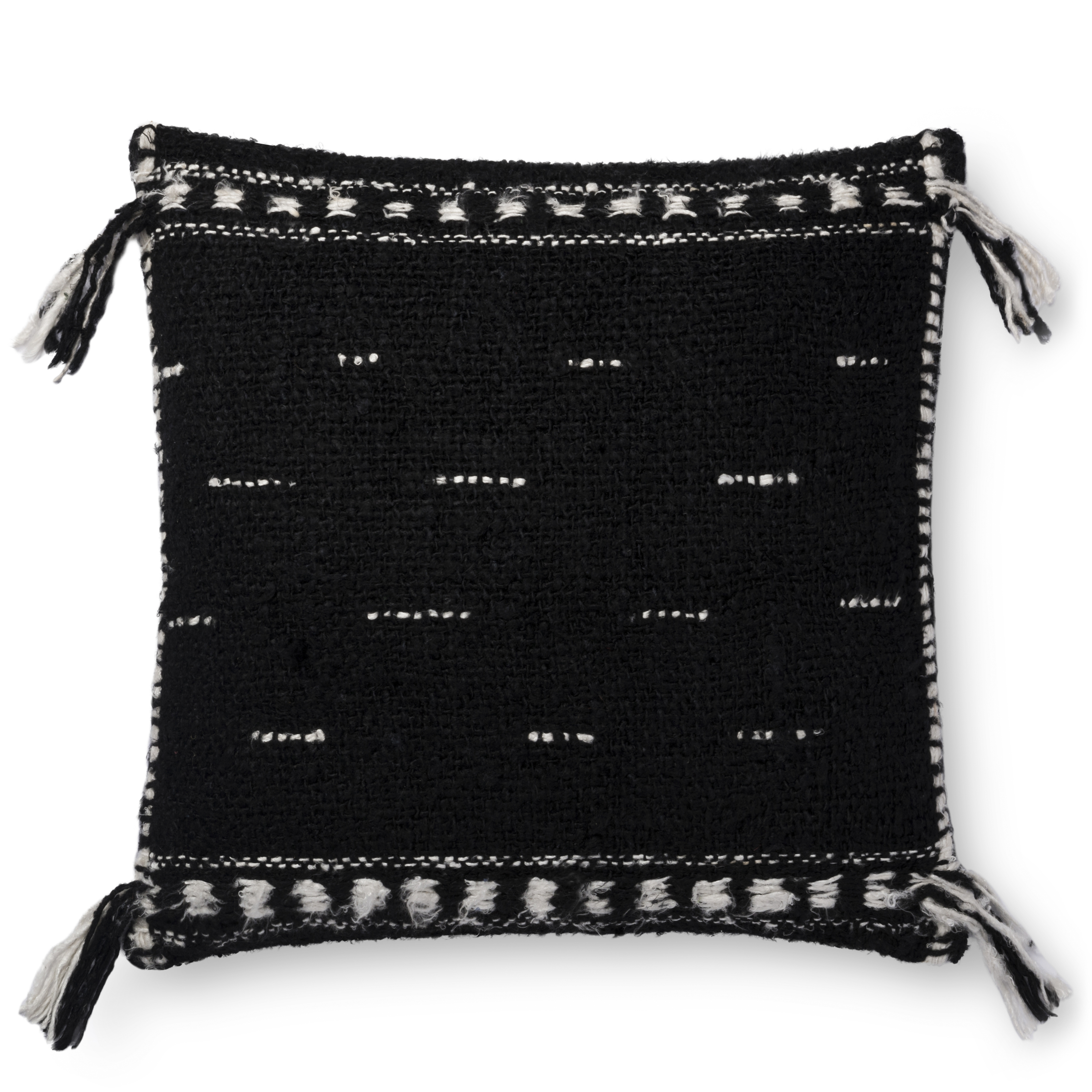 Justina Blakeney x Loloi PILLOWS P0661 Black 22" x 22" Cover Only - Loloi Rugs