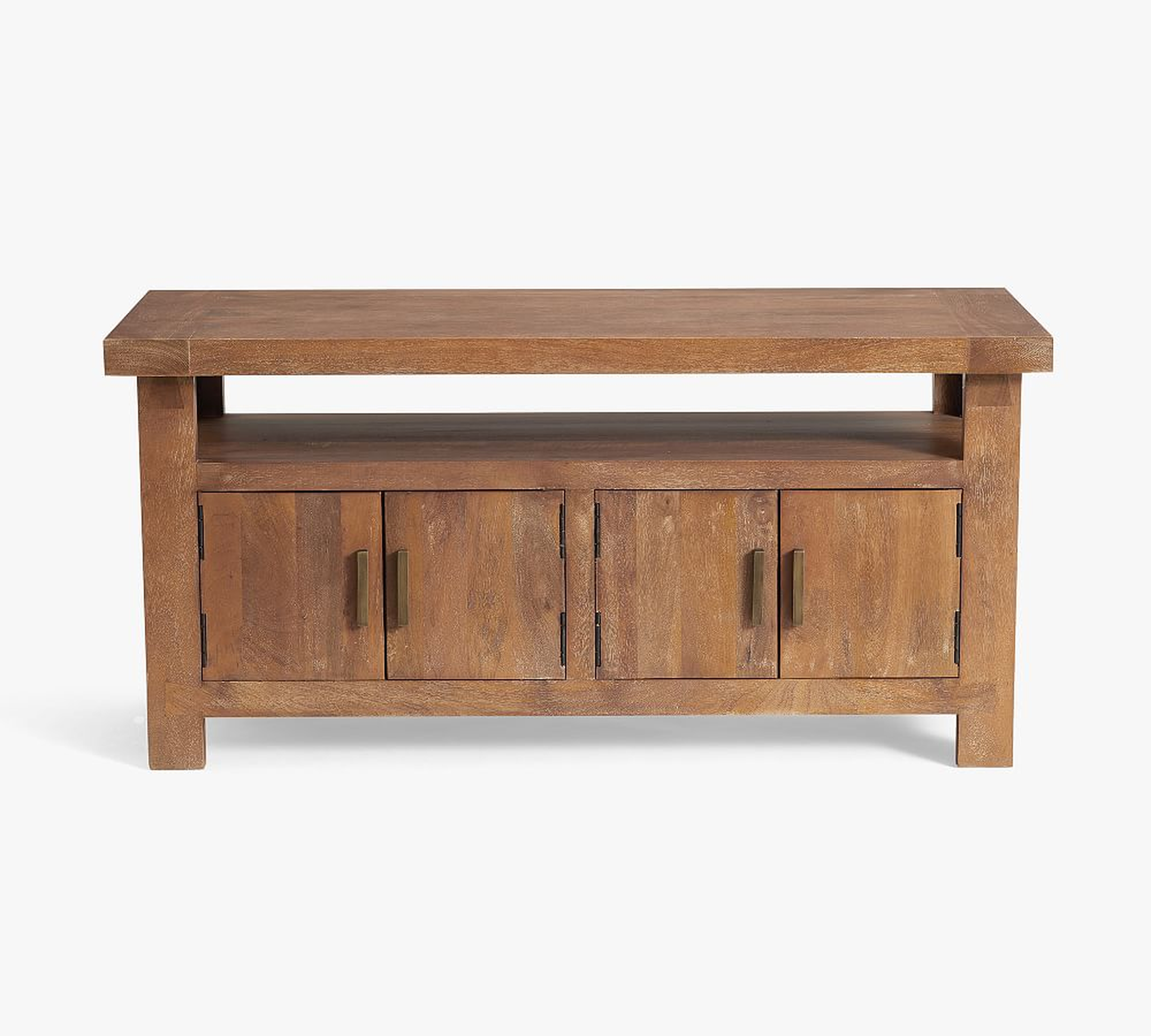 Reed 50" Media Console, Antique Umber - Pottery Barn