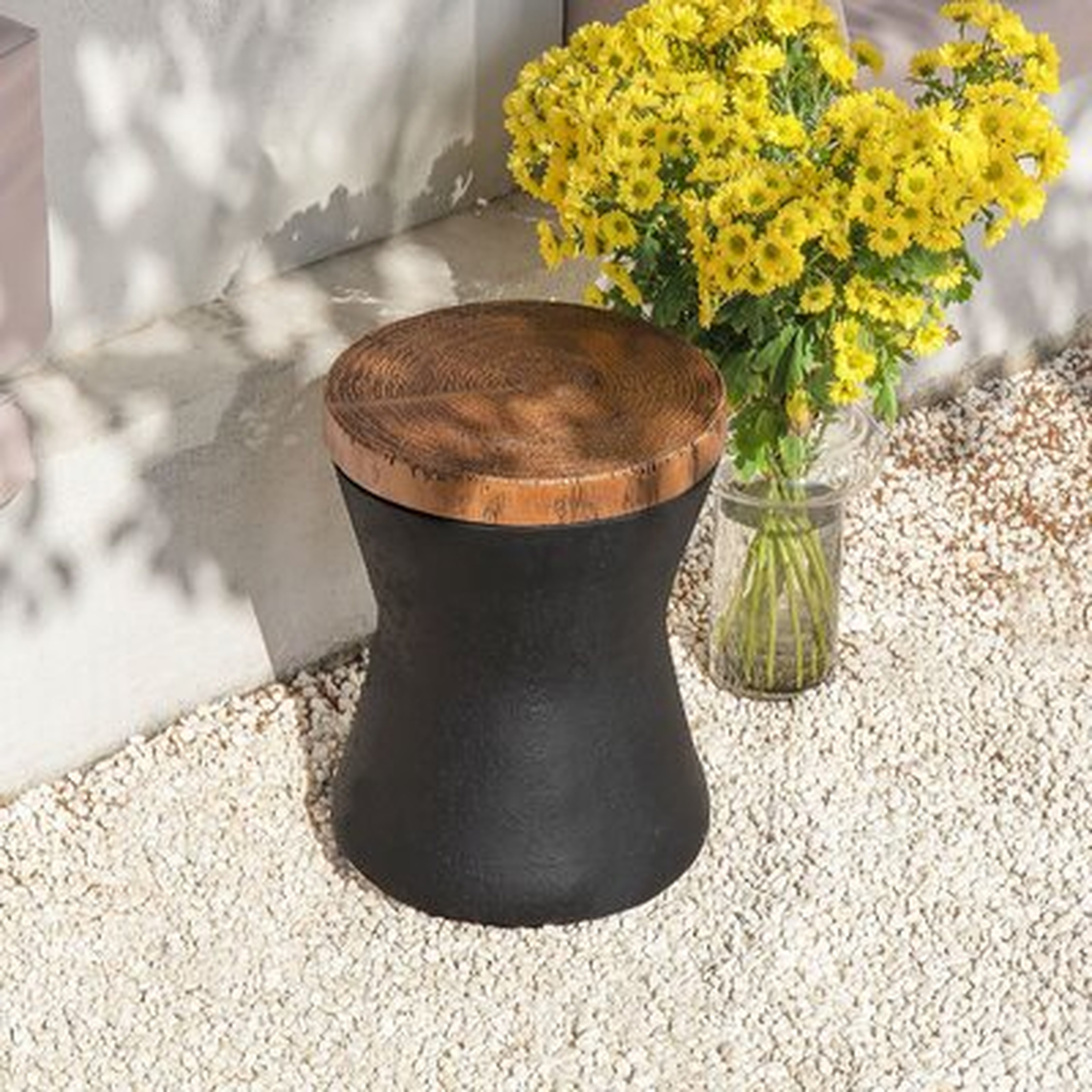 Outdoor Side Table Drum End Table/ Accent Stool/ Plant Stand - Wayfair