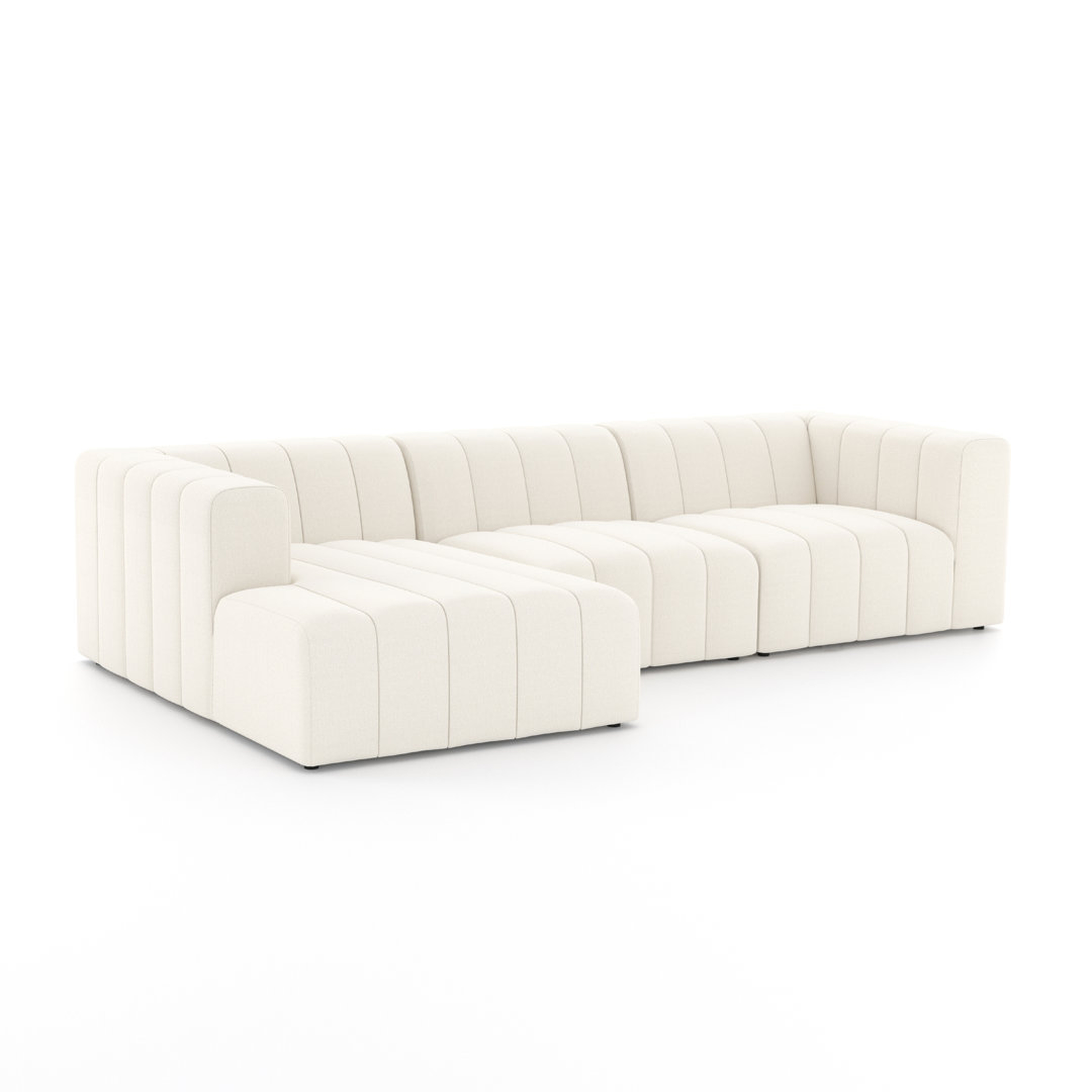 "Four Hands Langham 123"" Wide Right Hand Facing Modular Corner Sectional" - Perigold