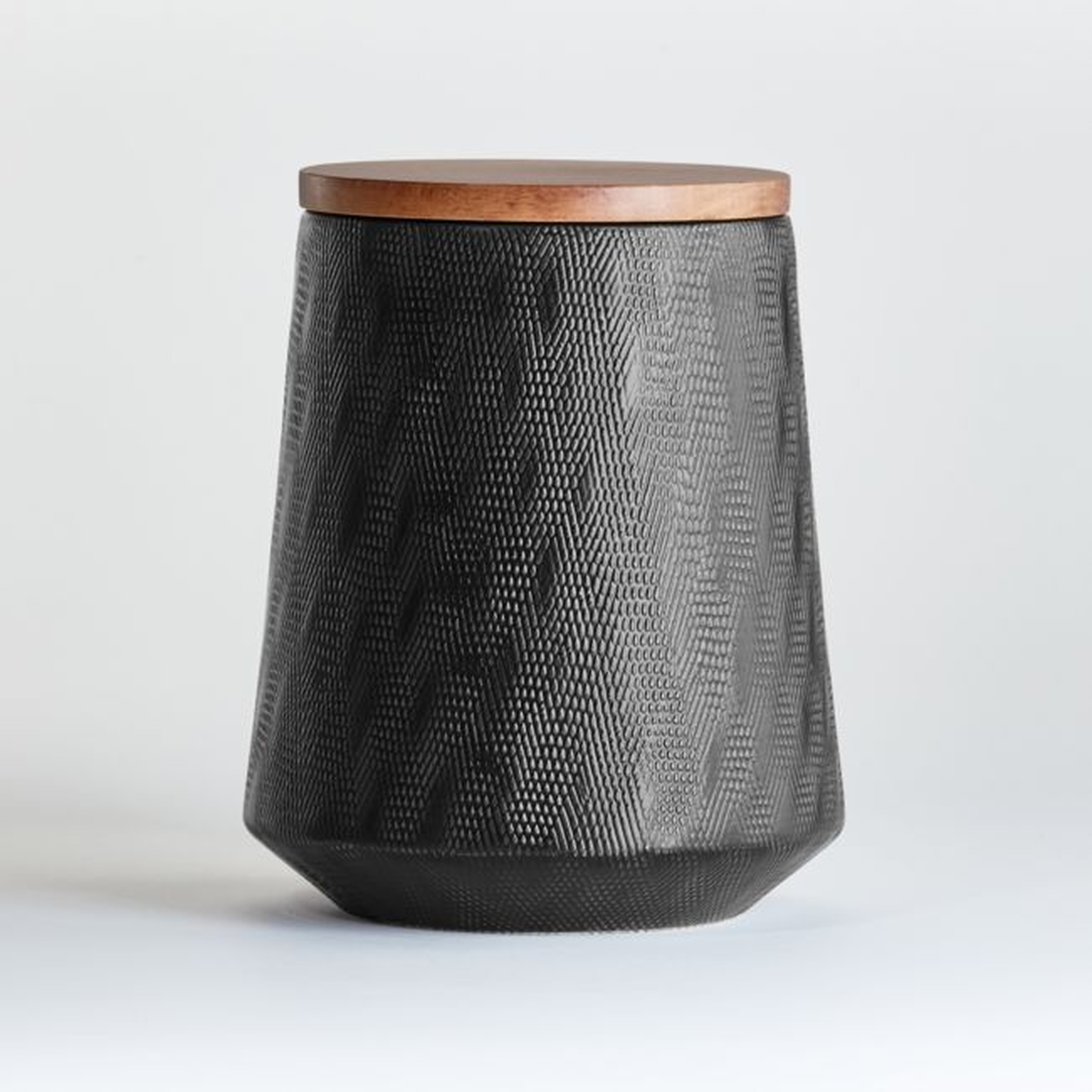Ethan Large Black Canister - Crate and Barrel