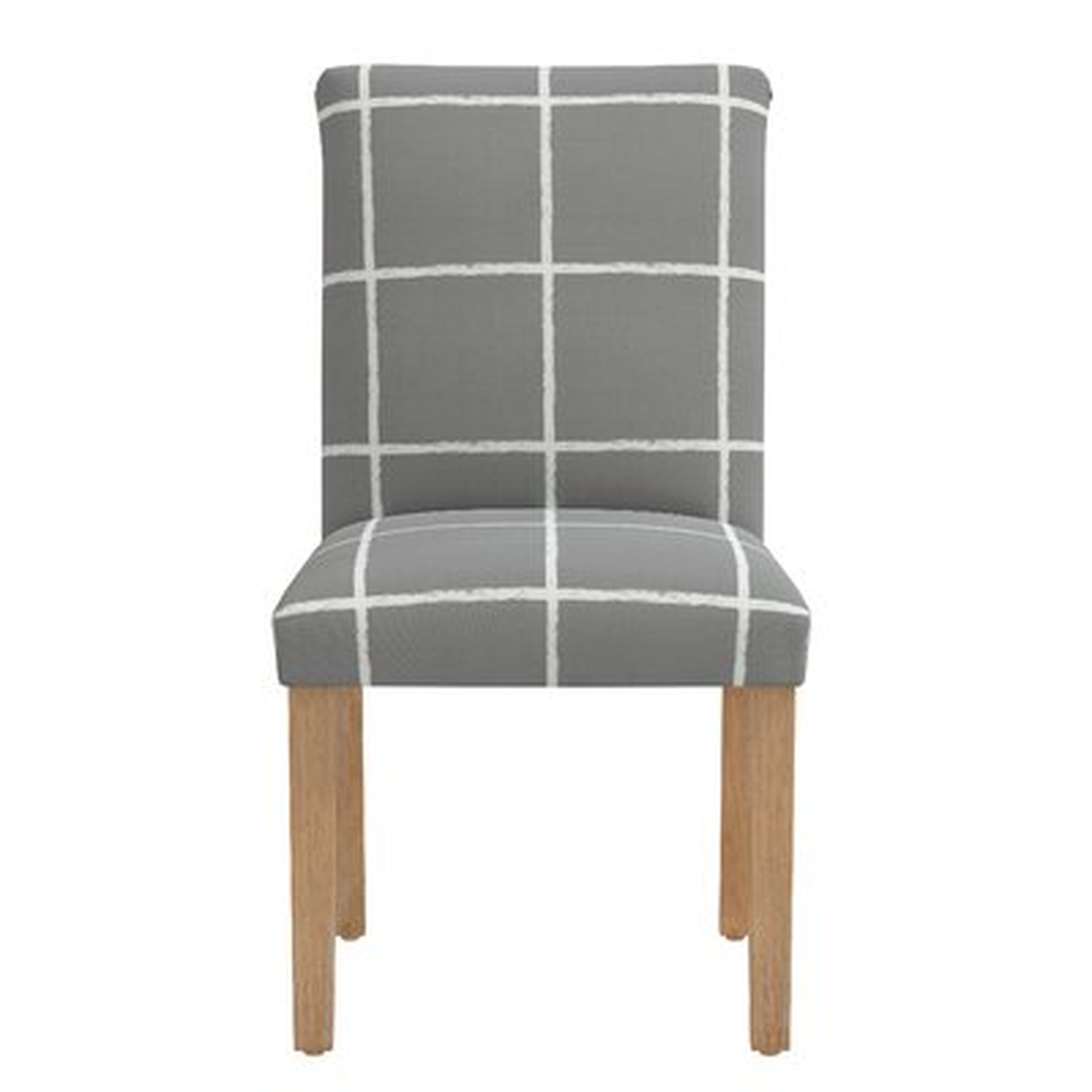 Langara Cotton Upholstered Parsons Chair in Gray/White - Wayfair