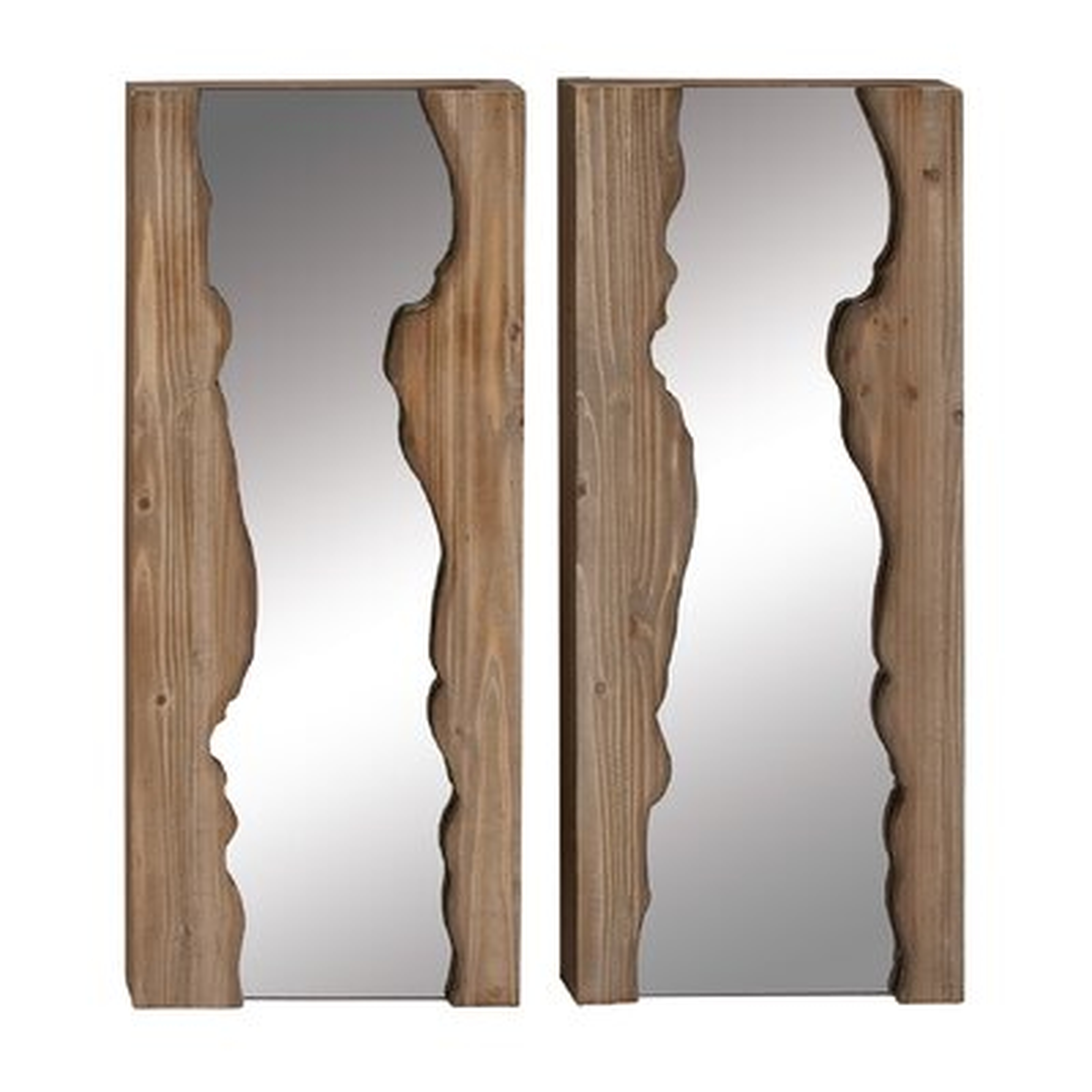 Helgeson 2 Piece Wood Wall Mirror Set - Wayfair