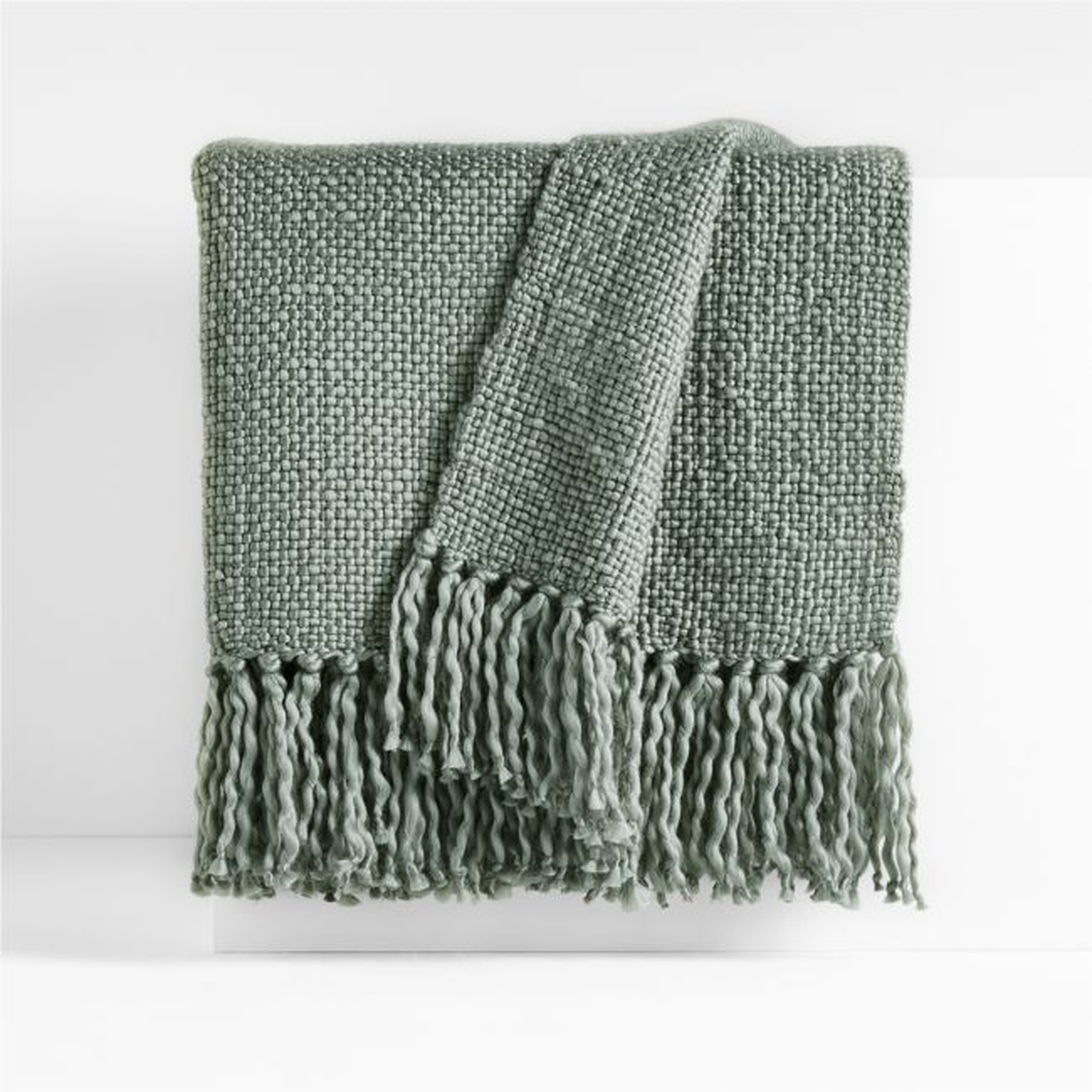 Styles Throw Blanket, Mineral, 70" x 55" - Crate and Barrel