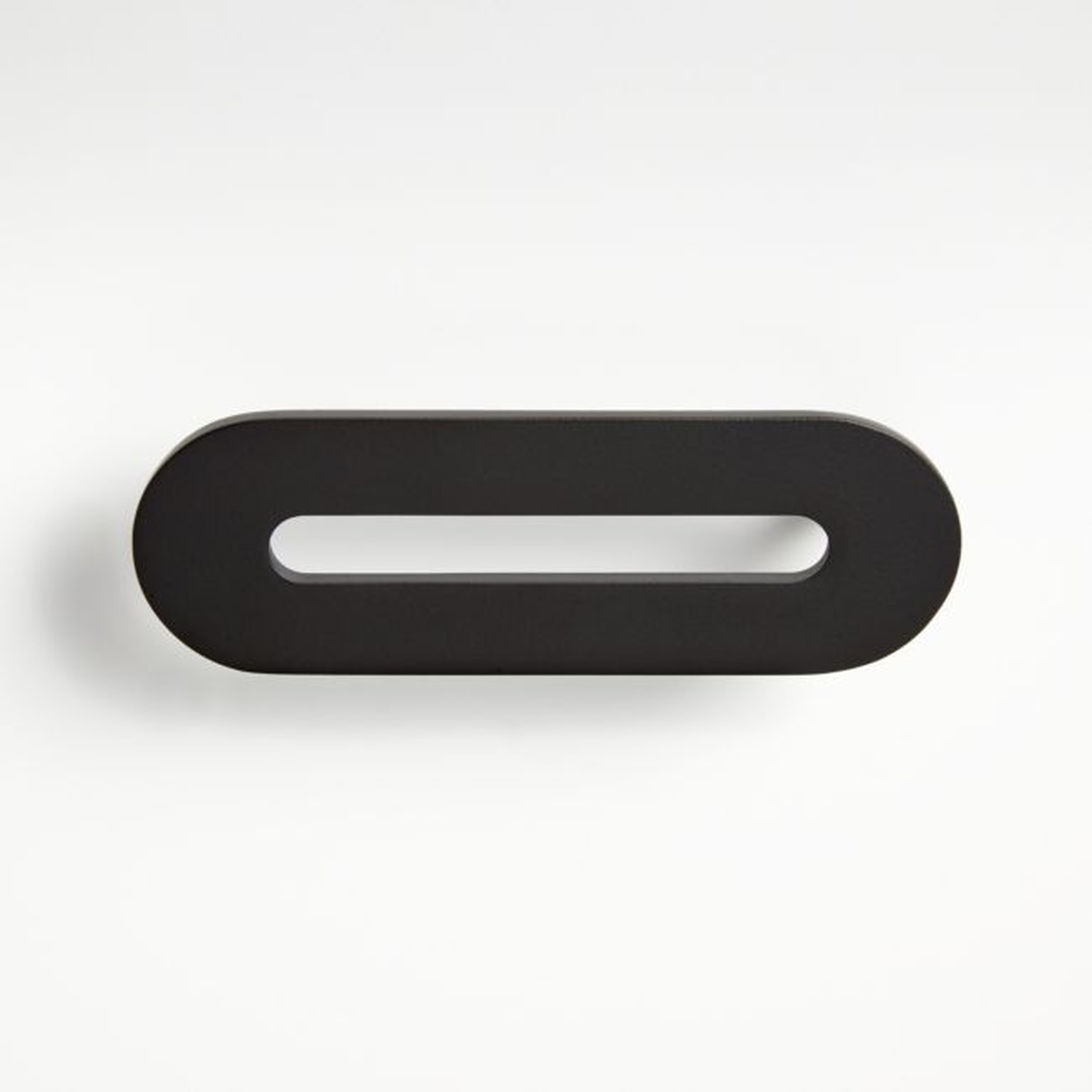 Ronna Matte Black 3" Open Drawer Pull - Crate and Barrel