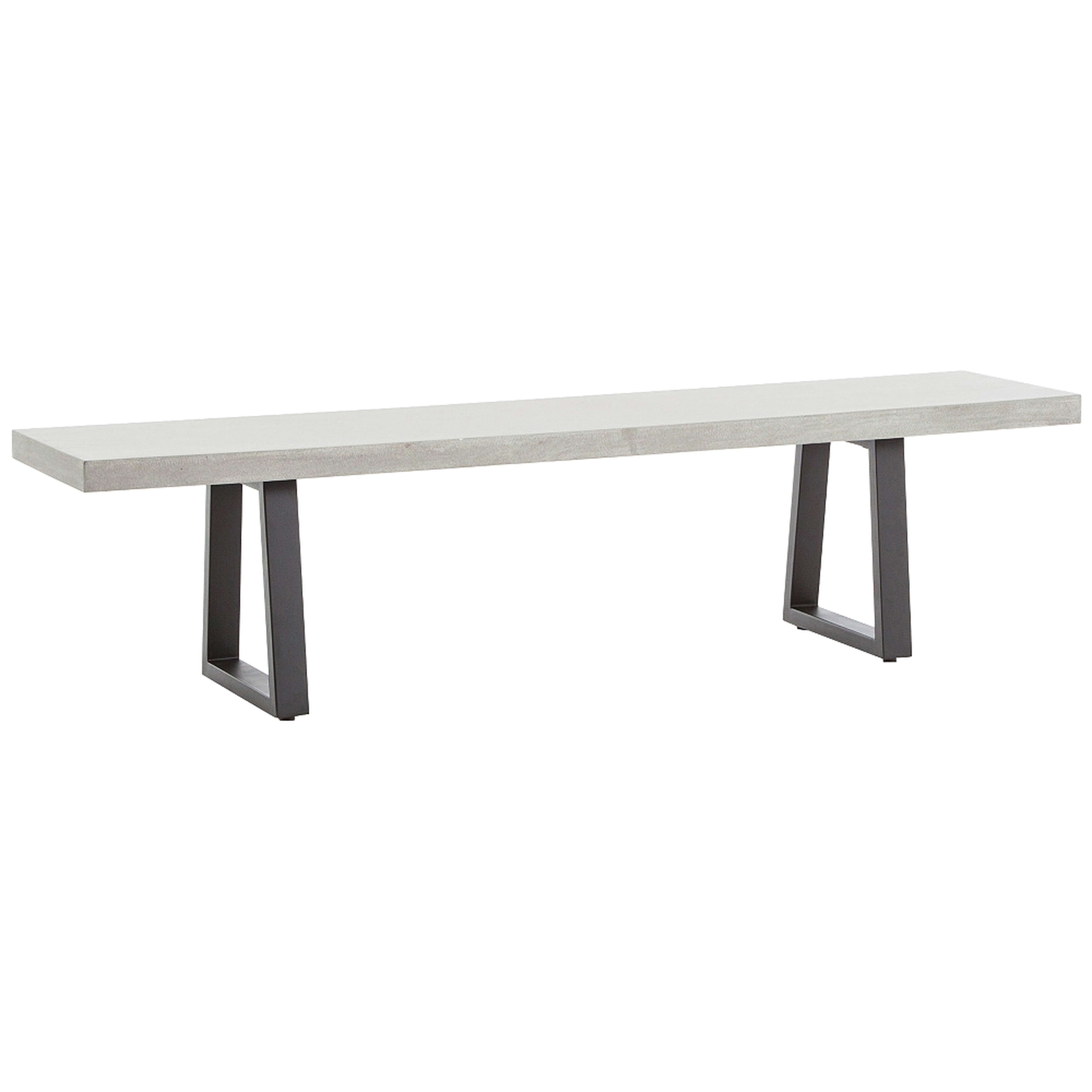 Cyrus Light Gray and Matte Black Outdoor Dining Bench - Style # 89J31 - Lamps Plus