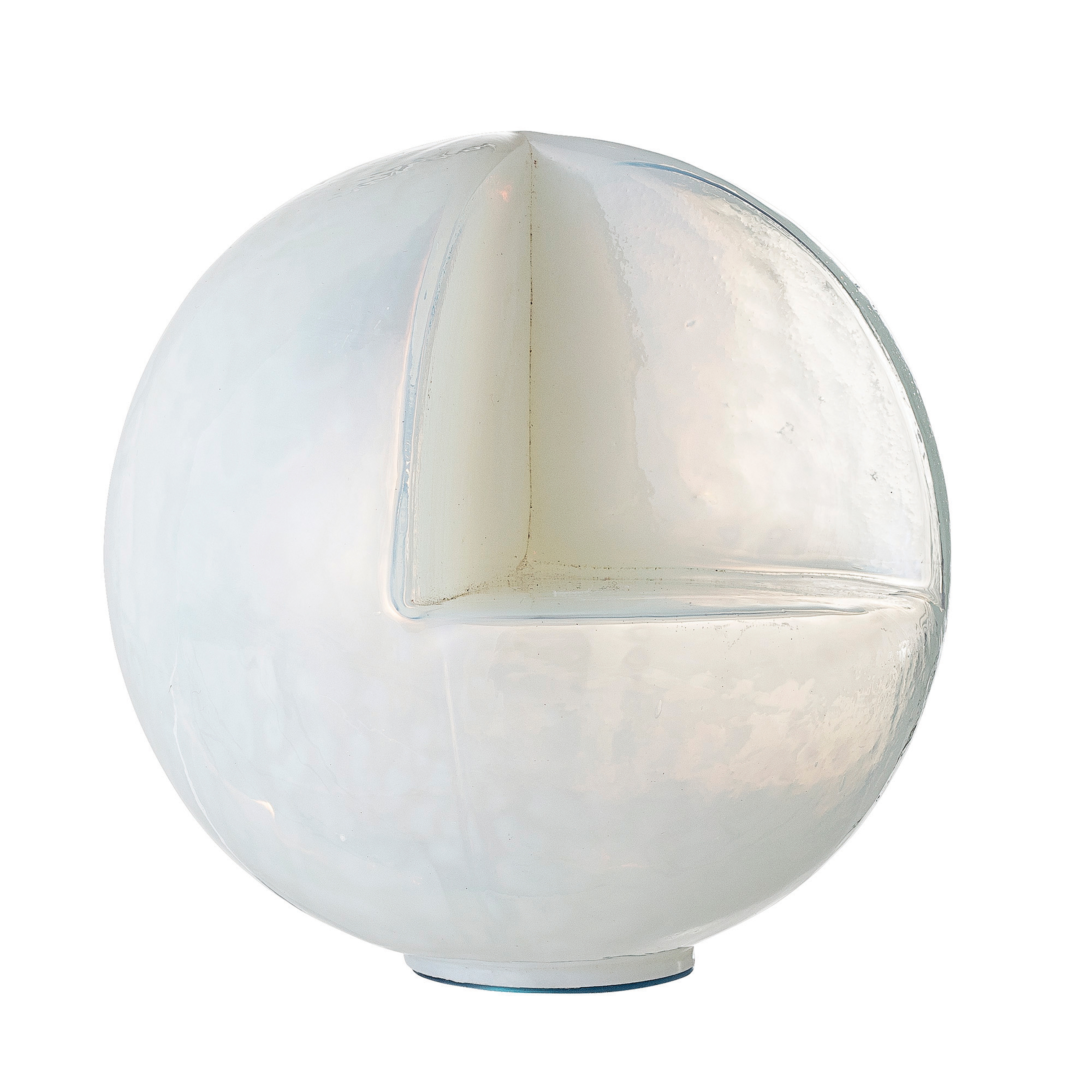 5.5"R Glass Sphere-Shaped Candleholder with Cut Out Ledge - Moss & Wilder