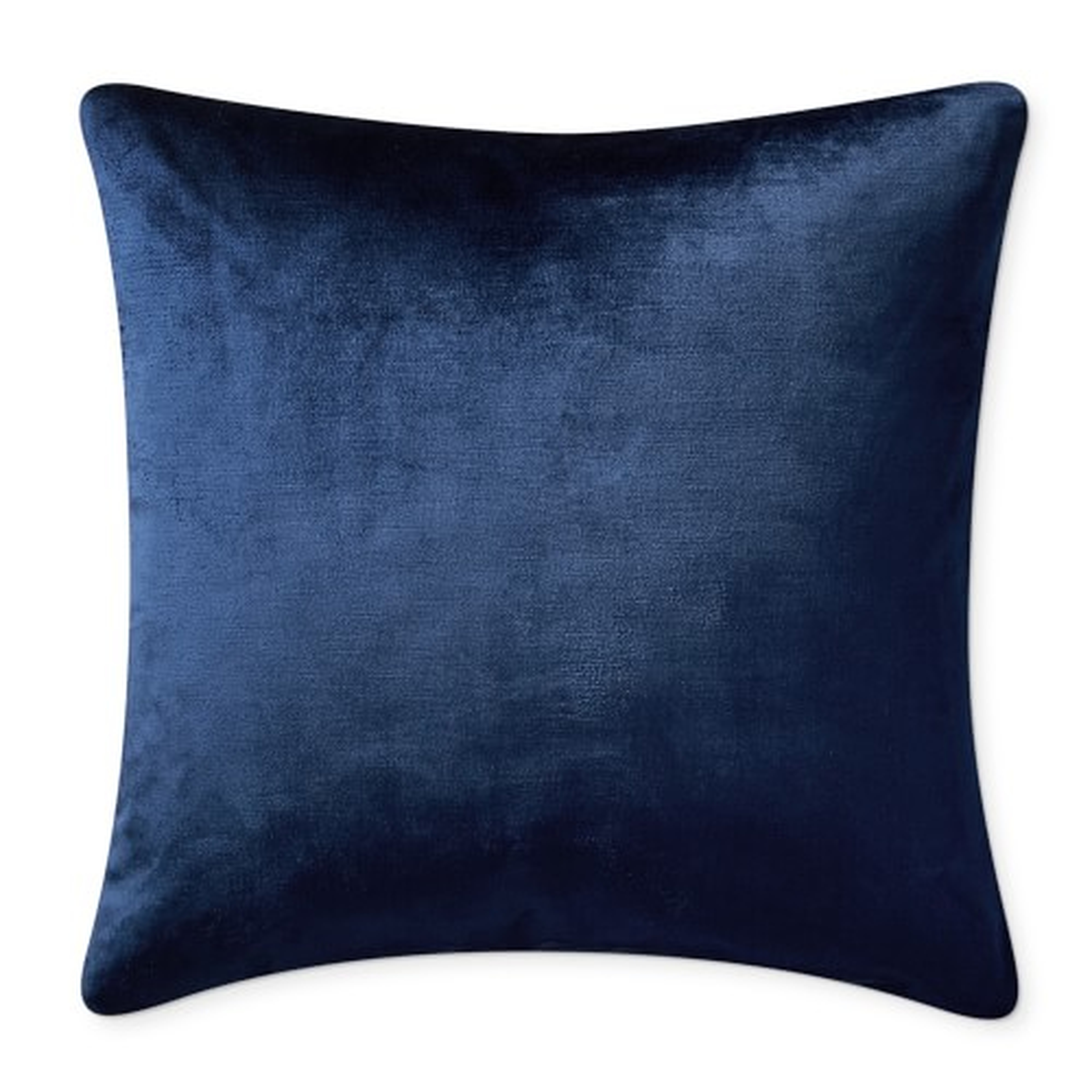 Solid Velvet Pillow Cover, 22" x 22", Navy - Williams Sonoma