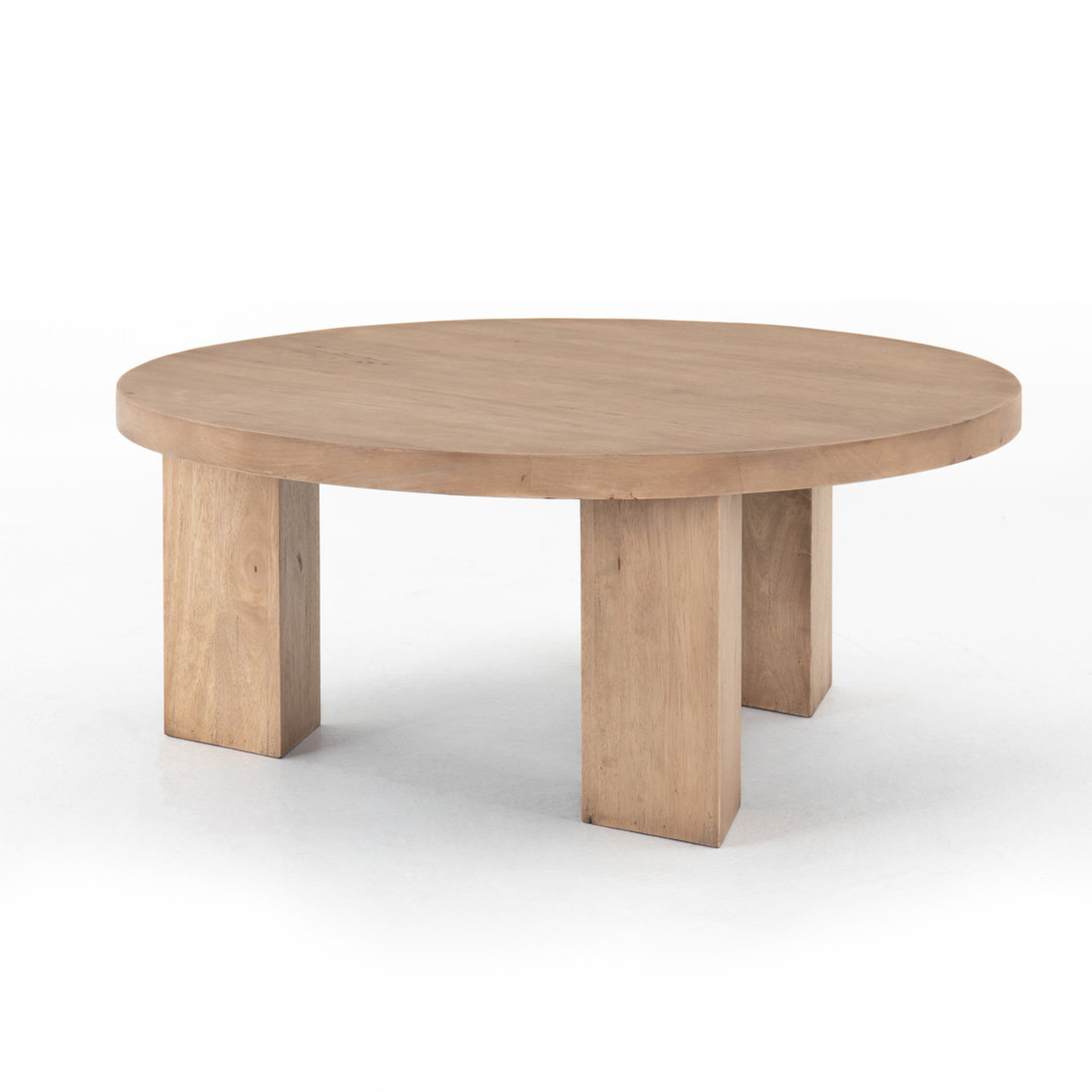 Four Hands Mesa Round Coffee Table-light Brushed Parawood - Perigold
