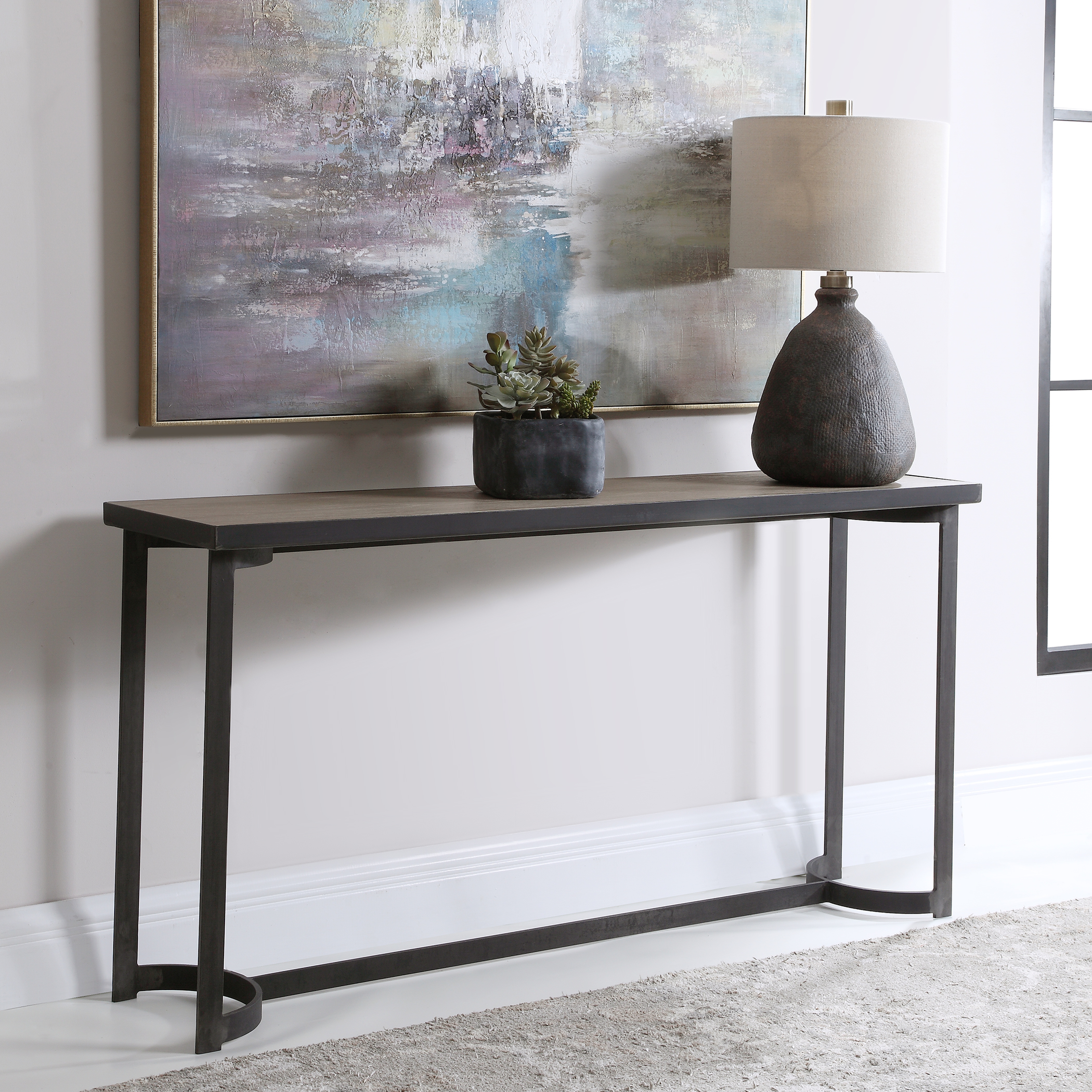 Basuto Steel Console Table - Hudsonhill Foundry