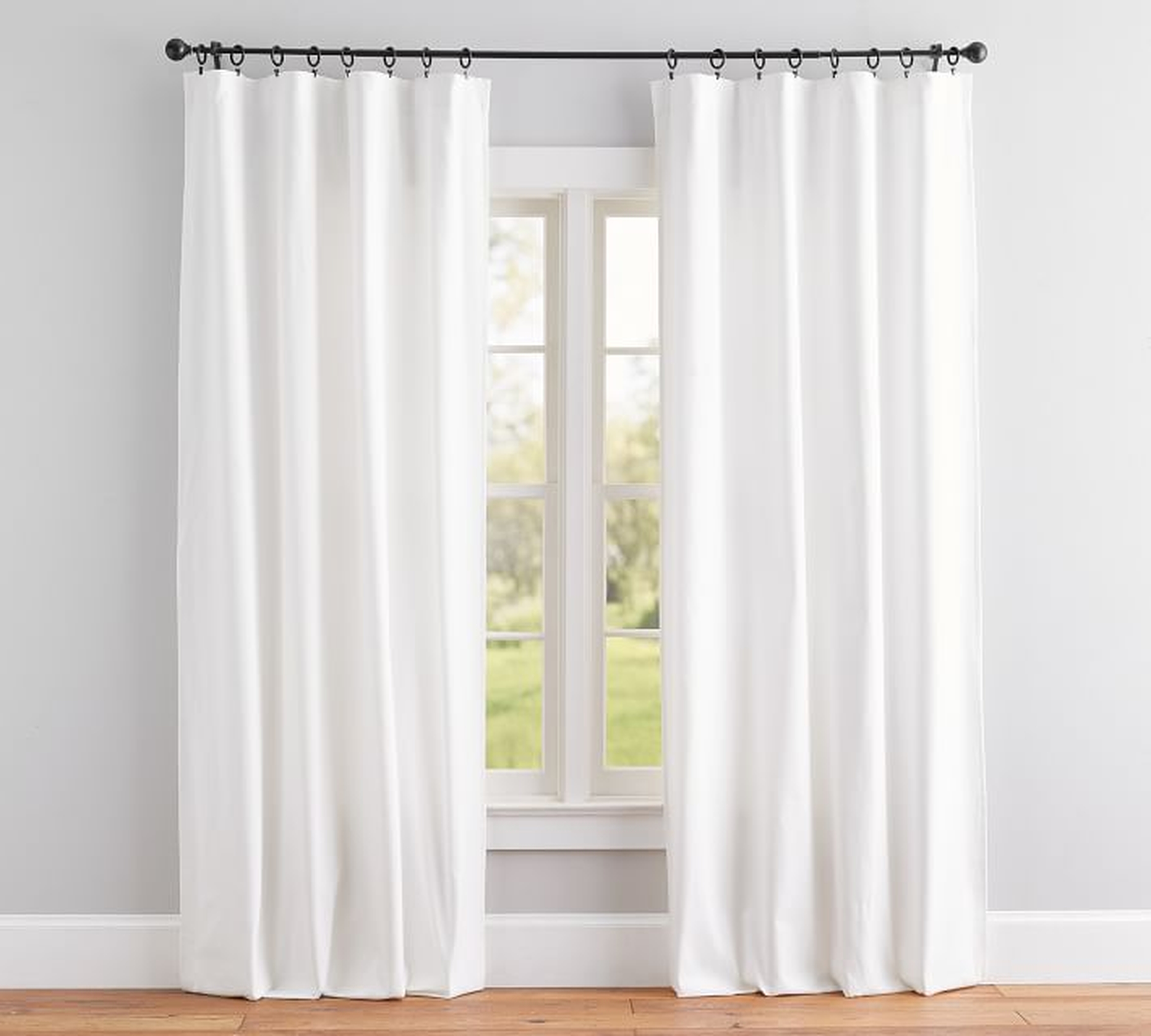 Broadway Curtain, Set of 2, 108", White - Pottery Barn