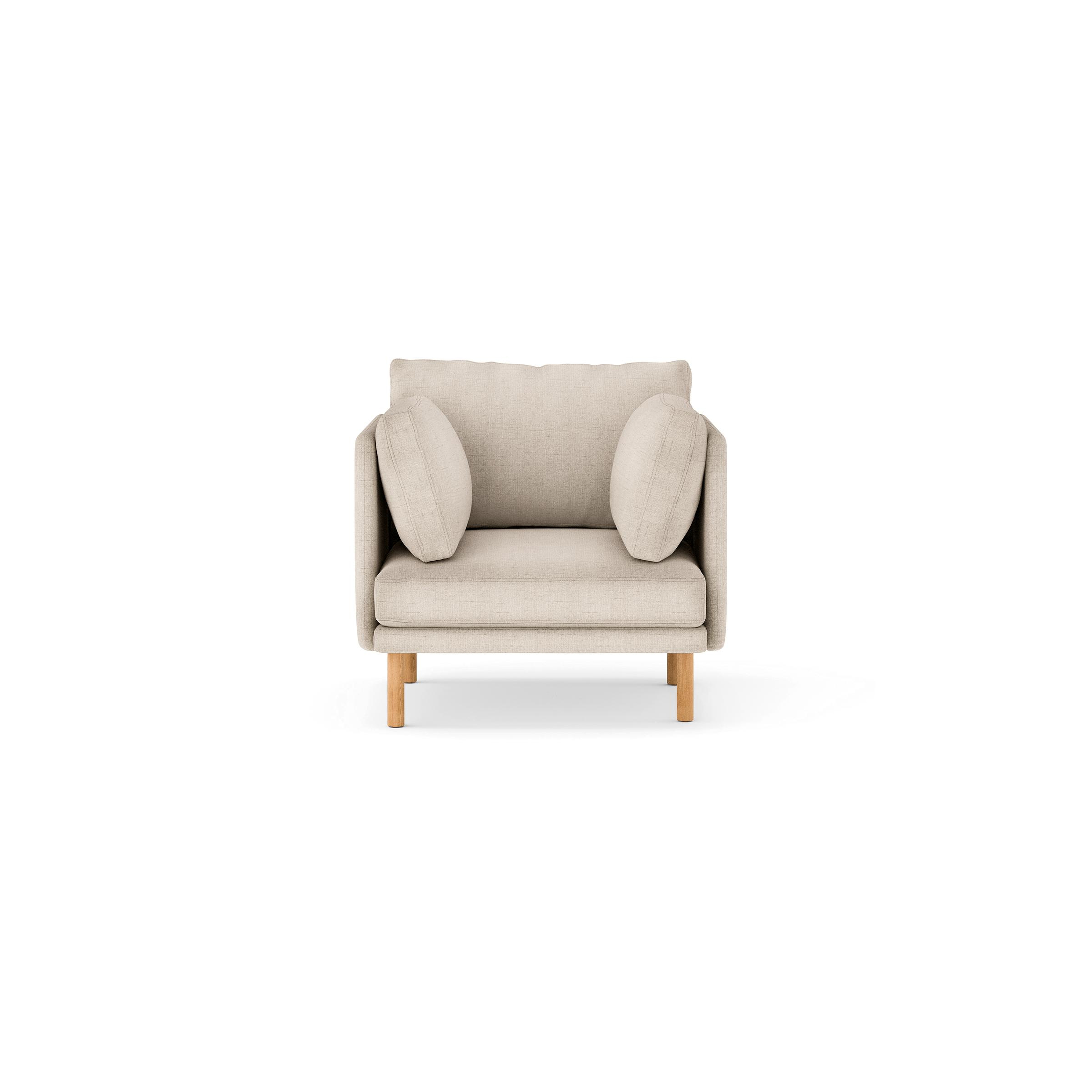 Burrow Field Armchair, Leg Finish: OakLegs - Burrow