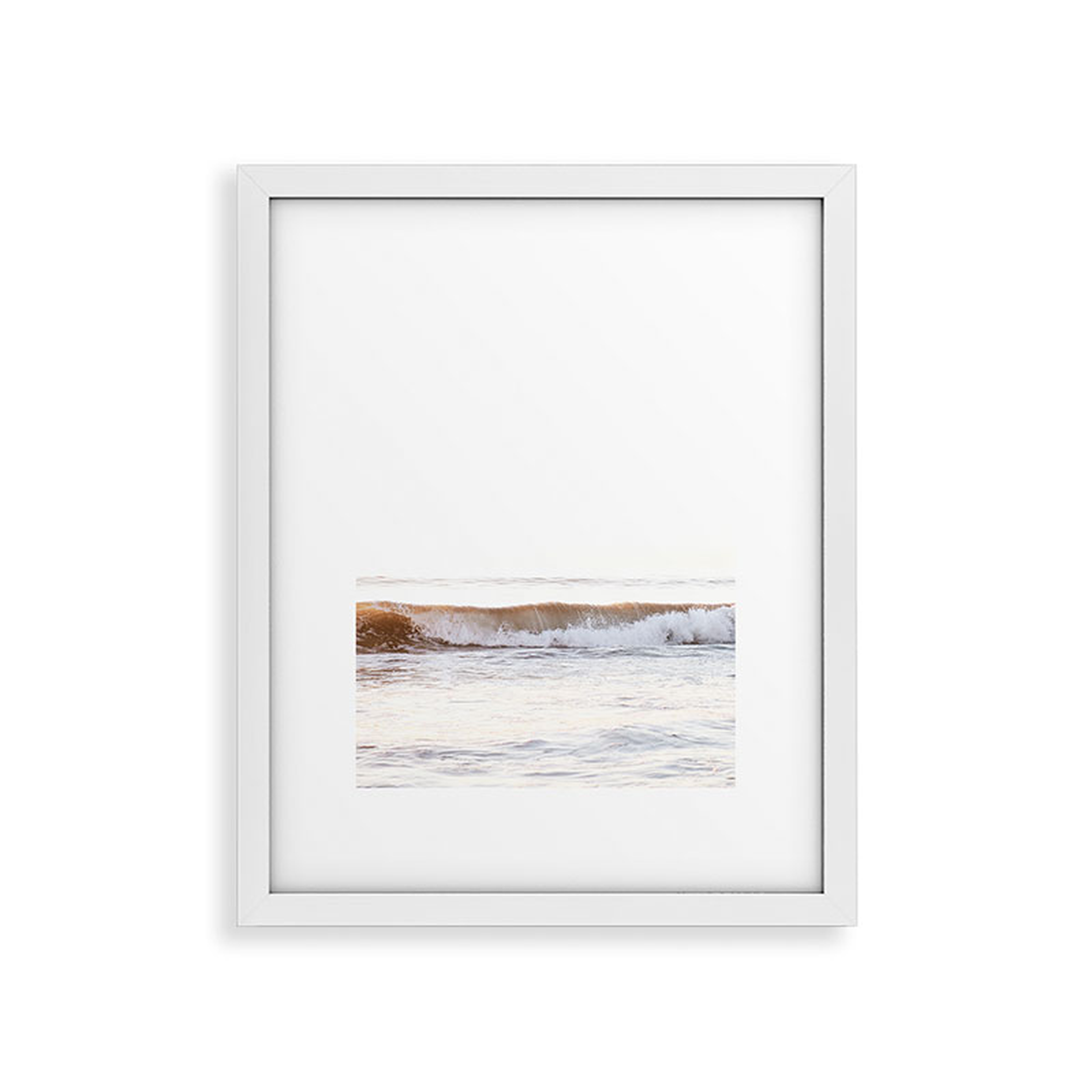 Minimalist Wave by Bree Madden - Framed Art Print Modern White 11" x 14" - Wander Print Co.