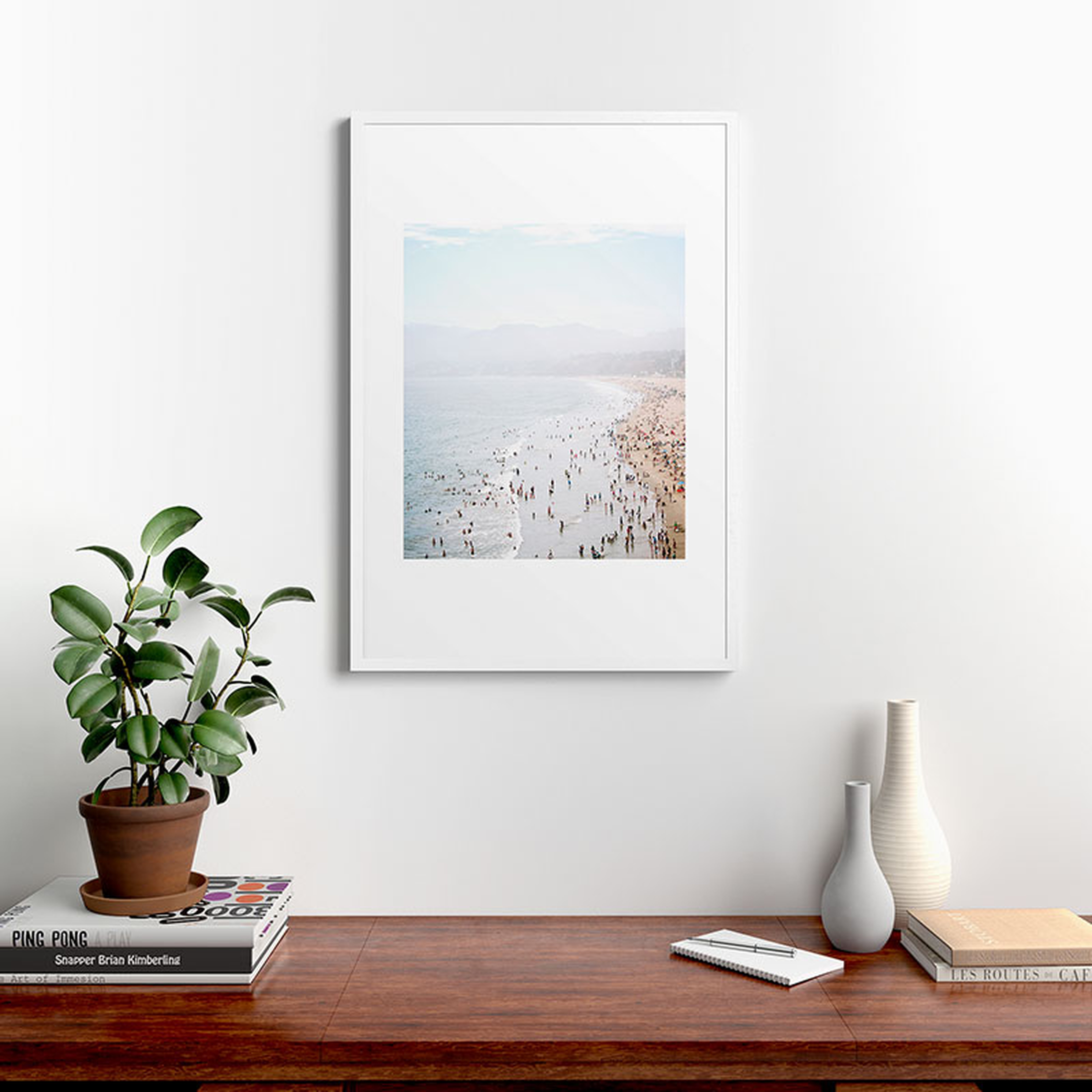 La Summer by Bree Madden, Modern Framed Art Print, White,24" x 36" - Cove Goods