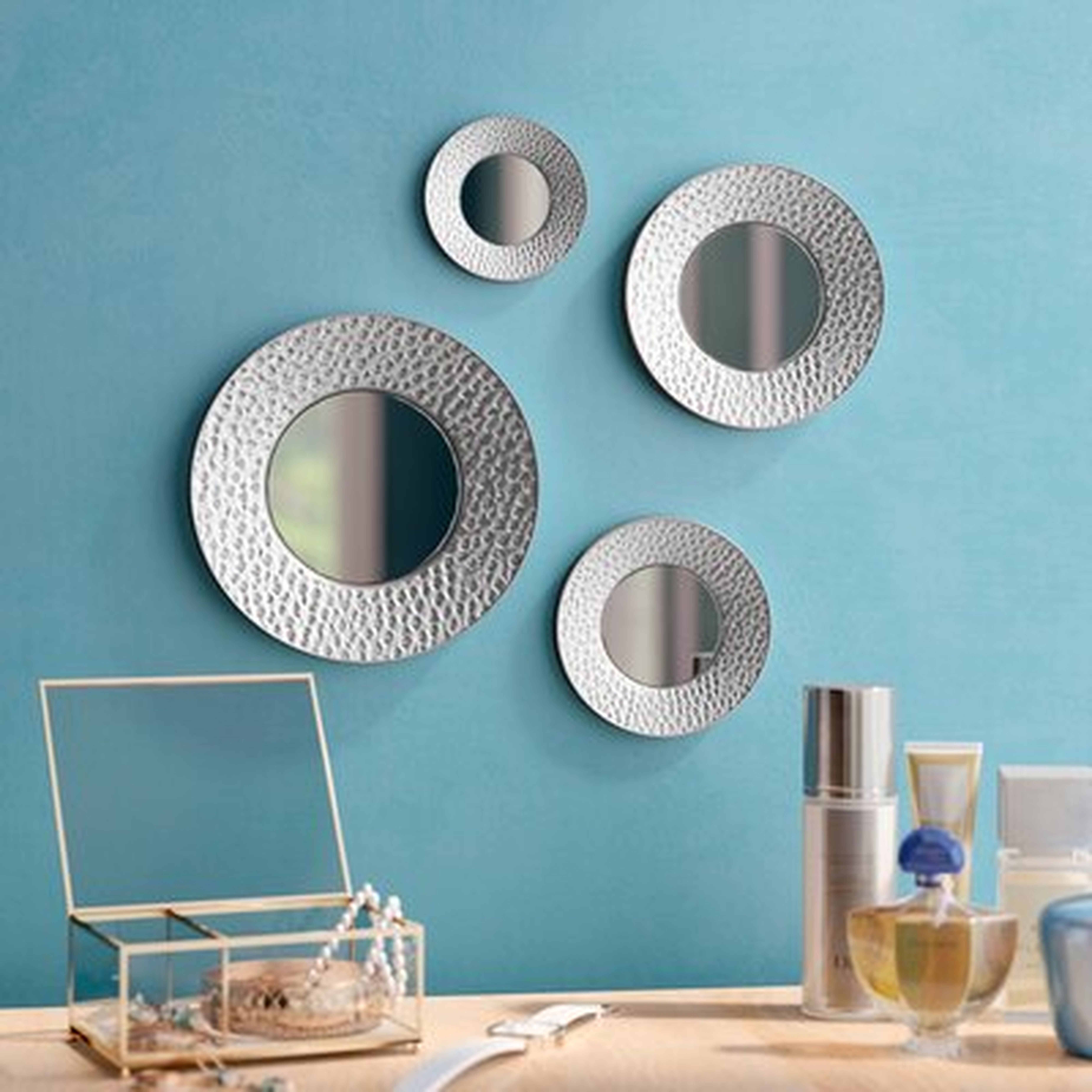 4 Piece Deon Modern & Contemporary Beveled Wall Mirror Set - Wayfair