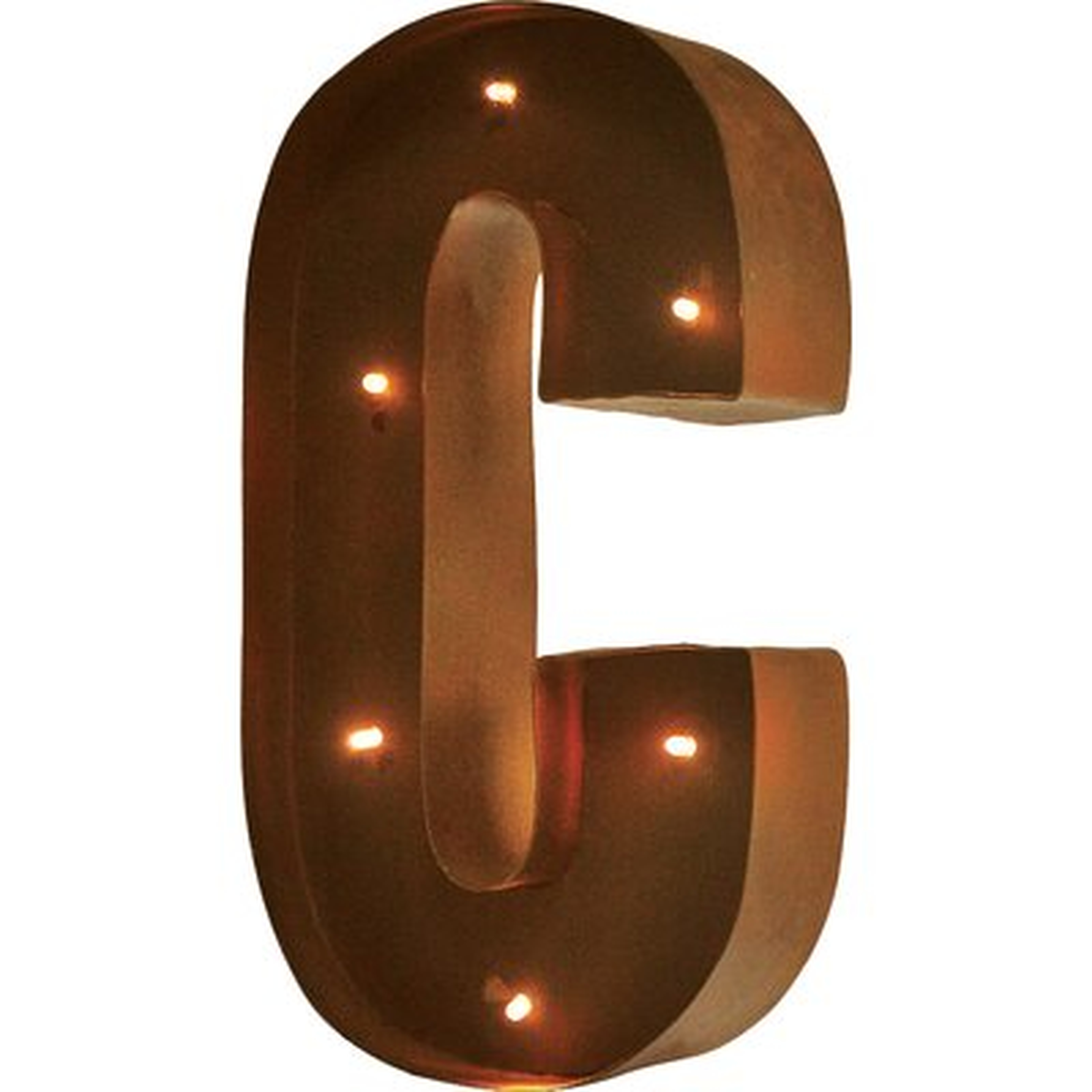 Moscato Rustic Vintage Letter LED Marquee Sign - Wayfair