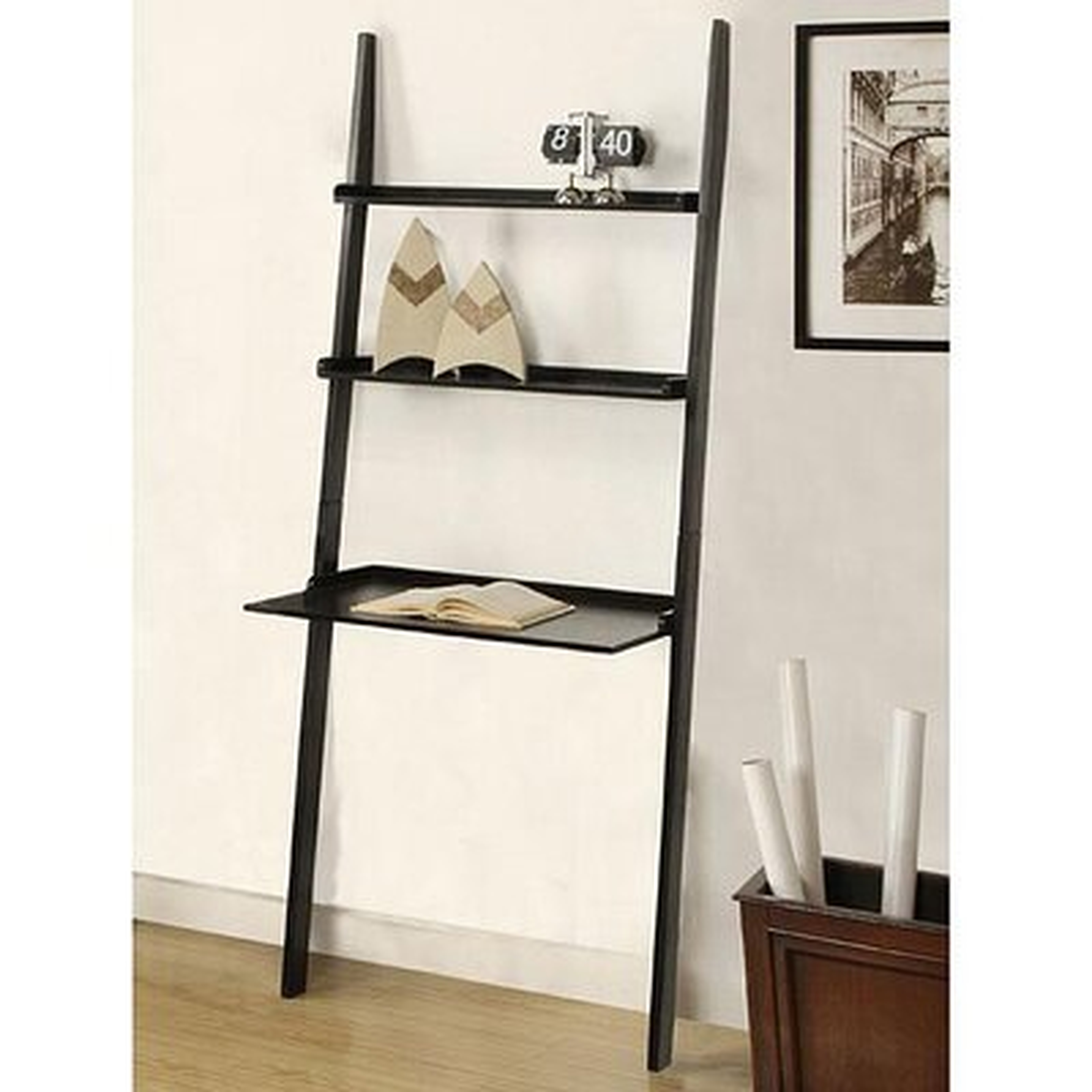 Tyriq Ladder Bookcase - black - Wayfair