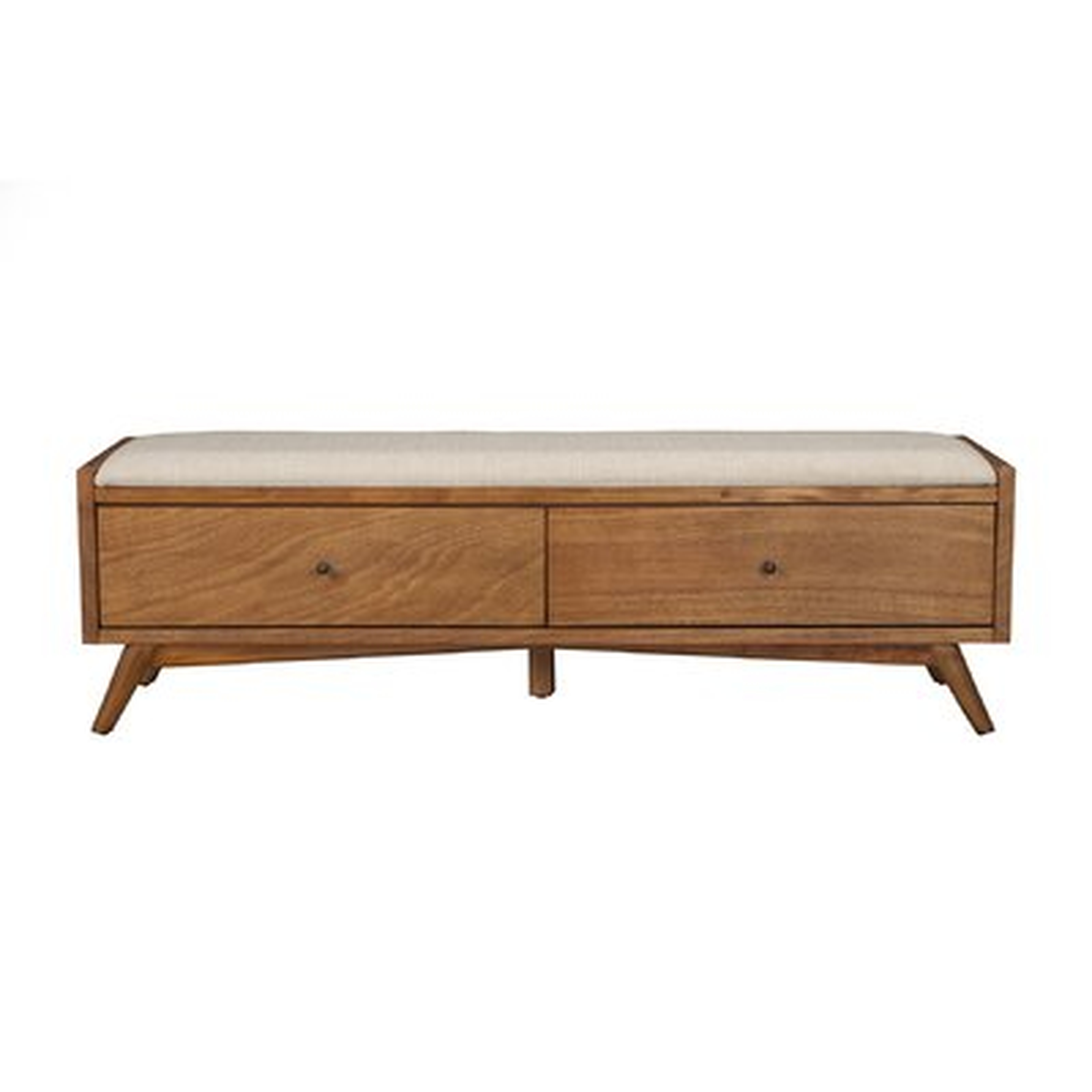 Williams Upholstered Wood Drawer Storage Bench - AllModern