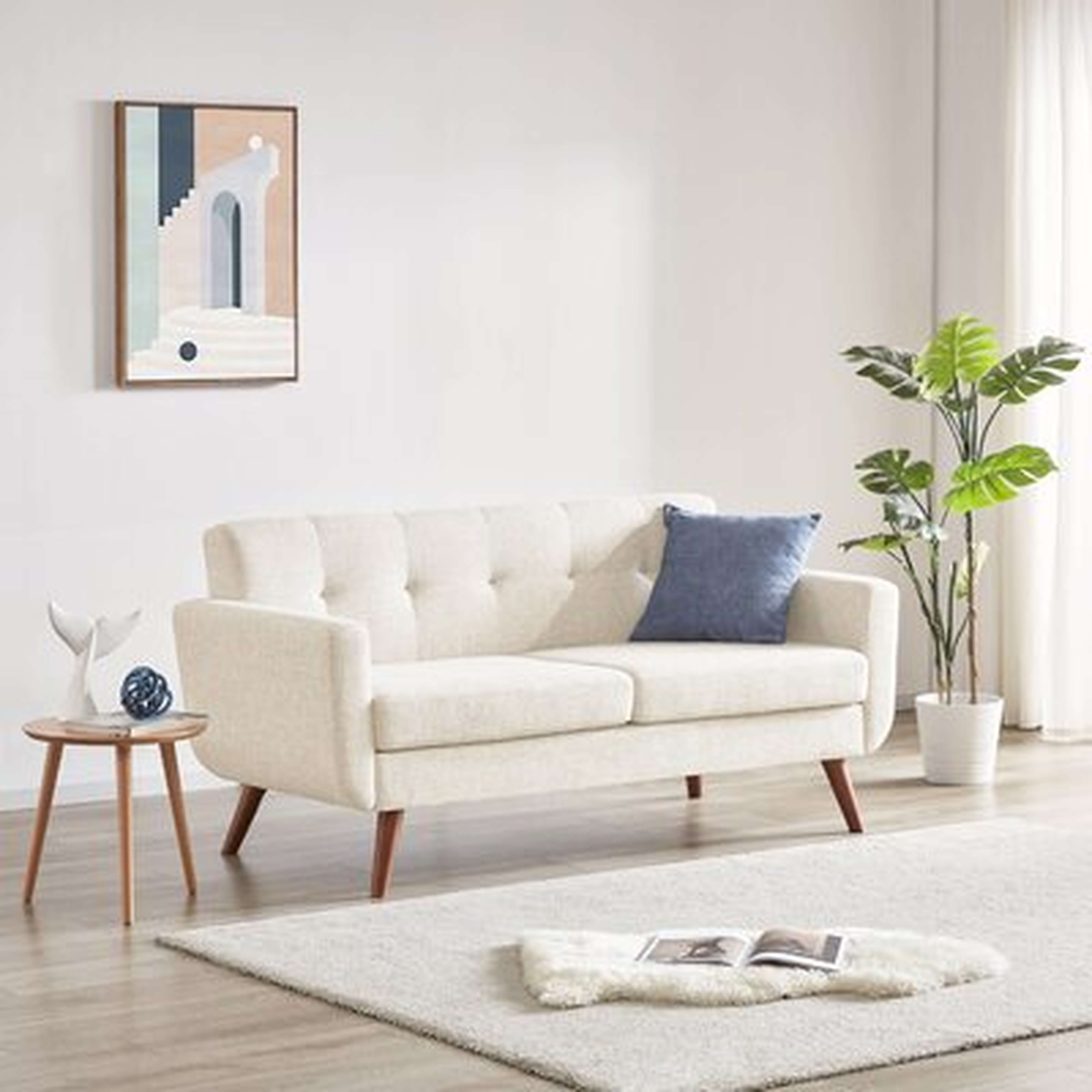 67" Square Arm Loveseat - Wayfair
