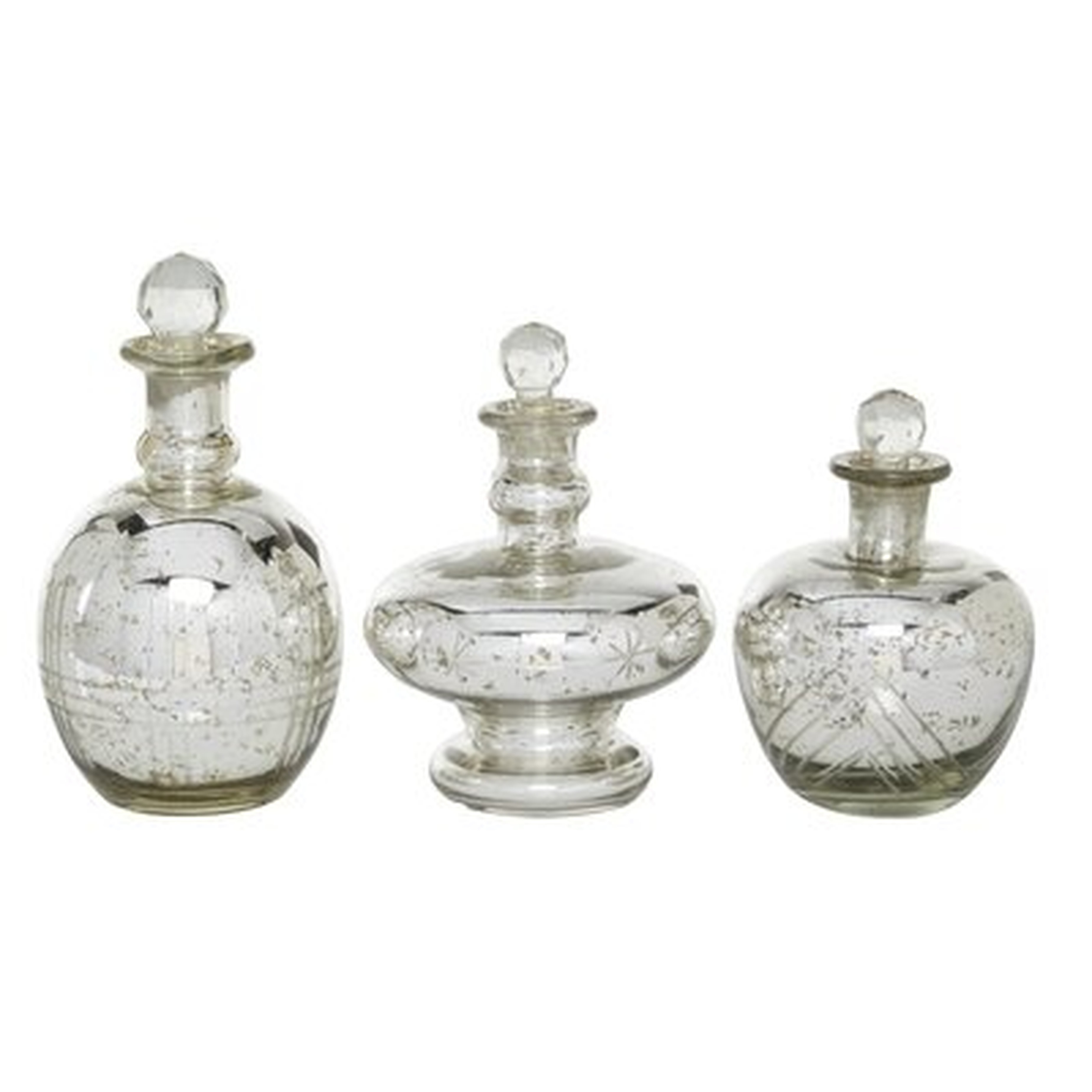 3 Piece Garrow Decorative Glass Jars Set - Wayfair