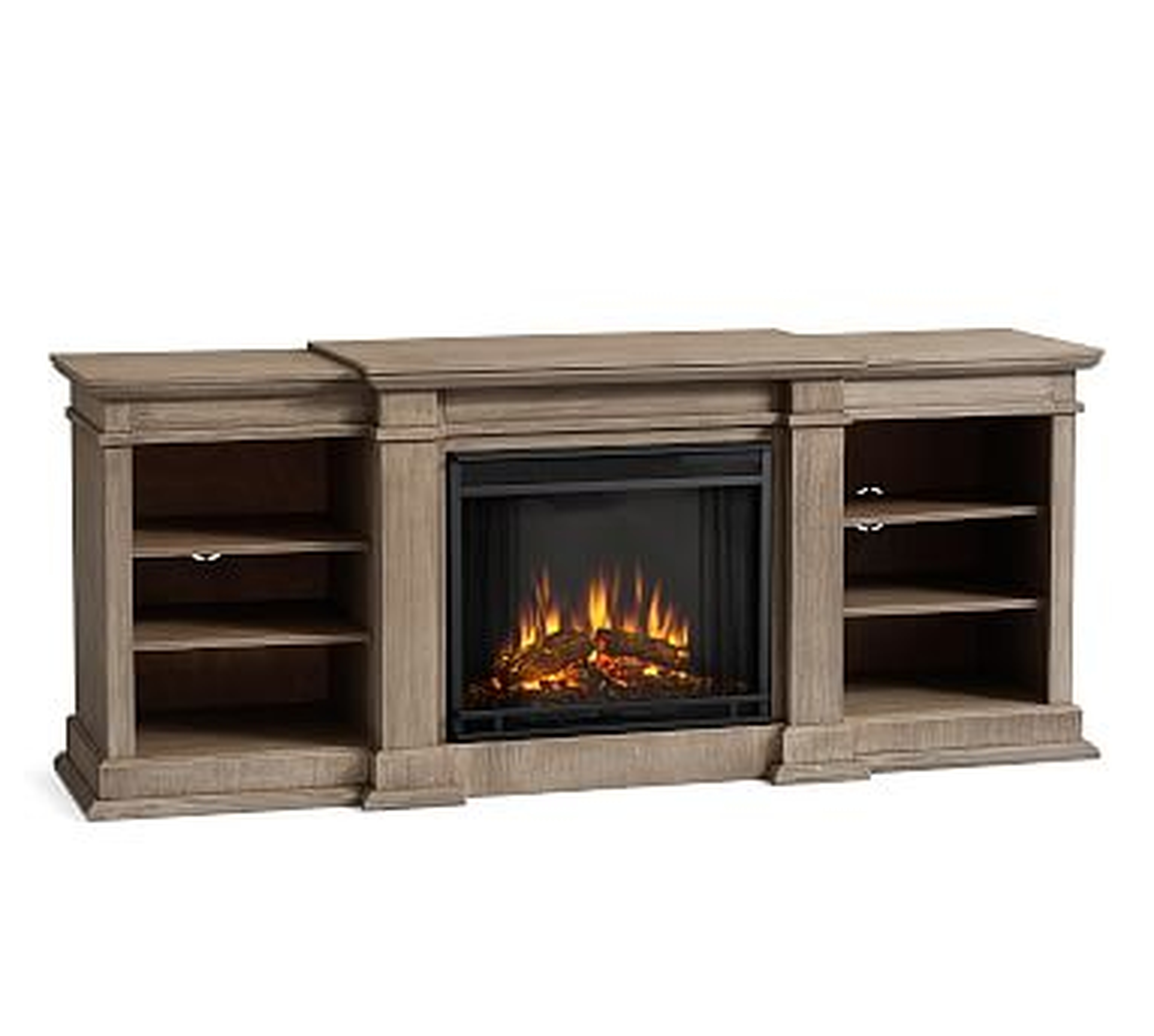 Lorraine Electric Fireplace, Gray Wash - Pottery Barn