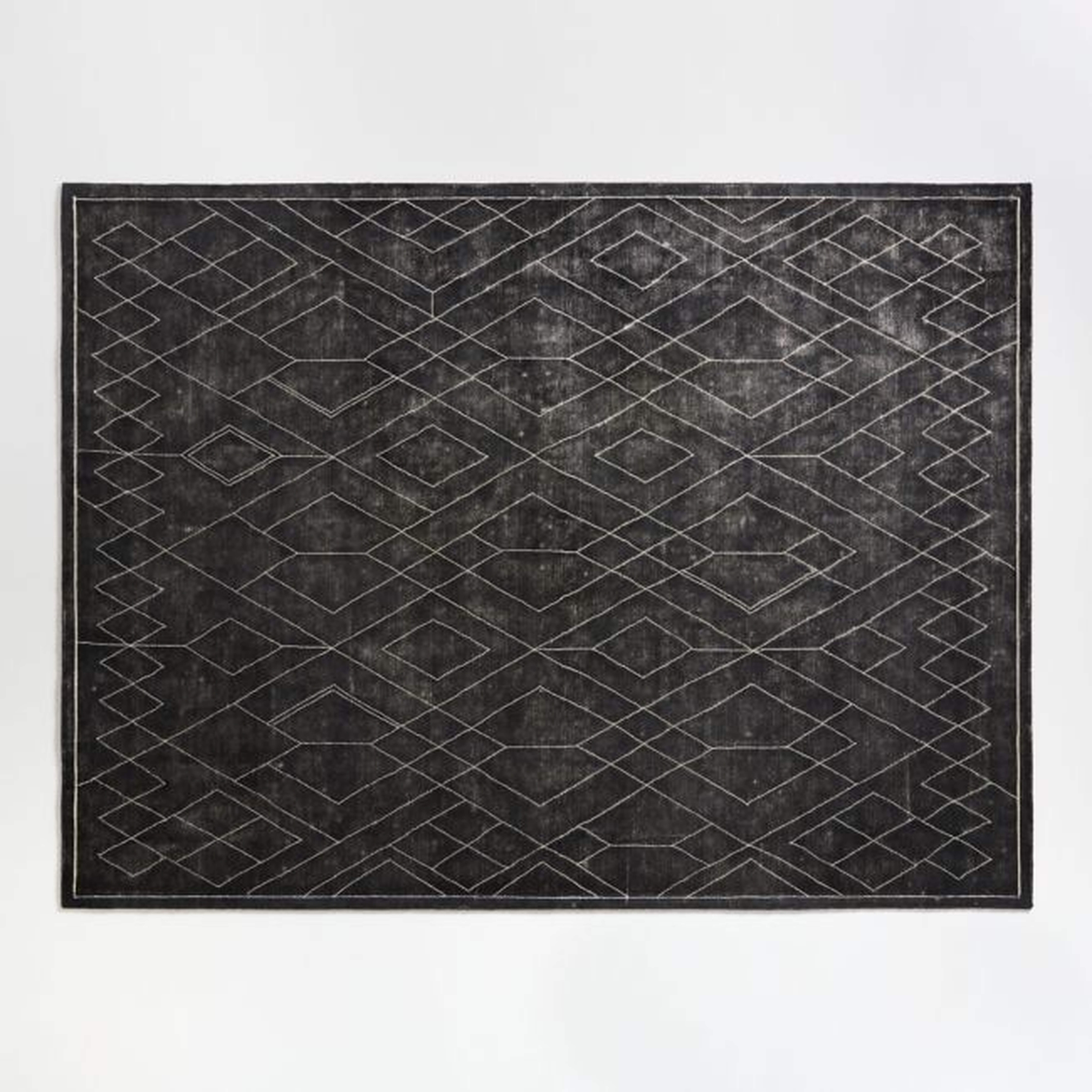 Ruell Black Area Rug 8'x10' - Crate and Barrel