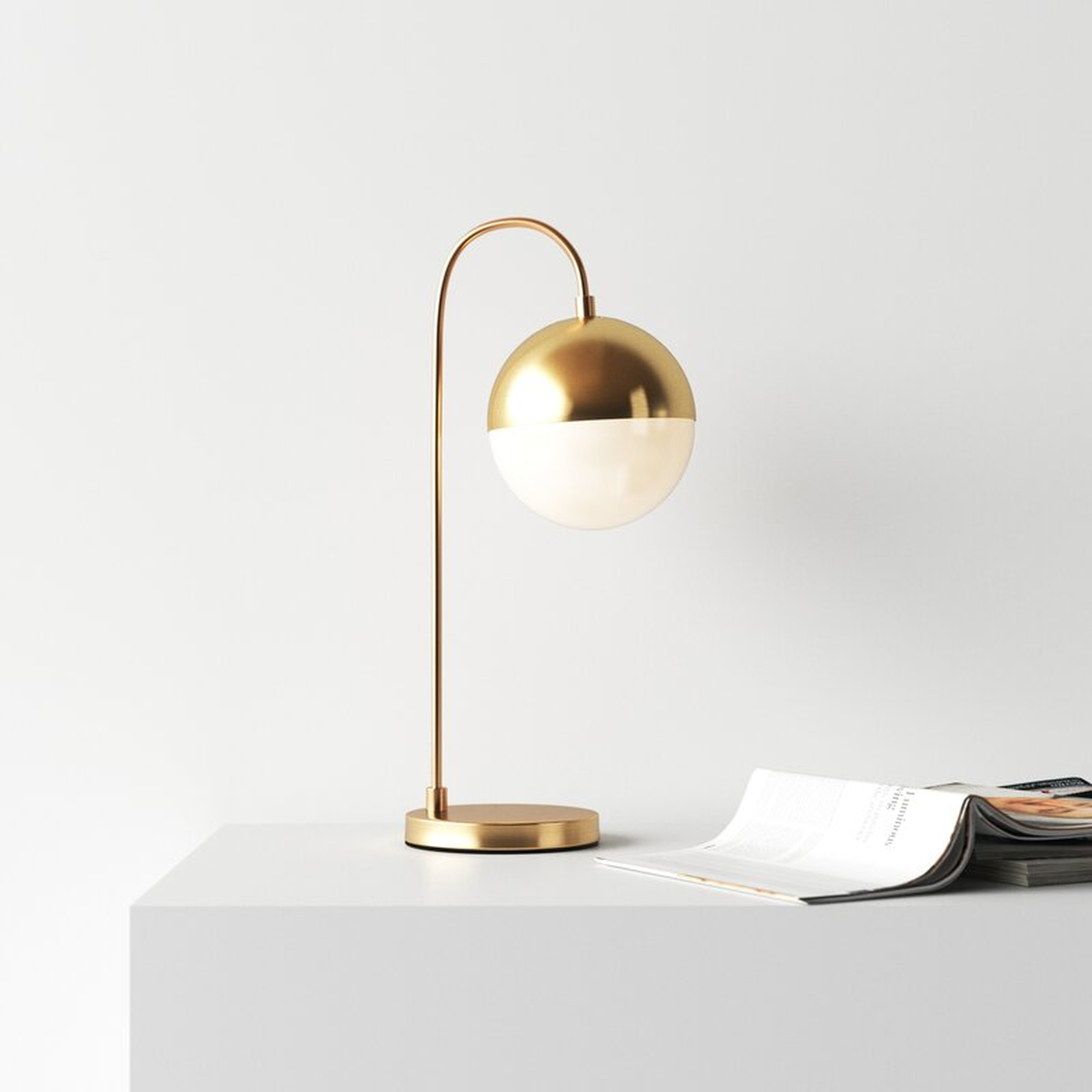 Gareth 20.5" Brass Gold Desk Lamp - AllModern