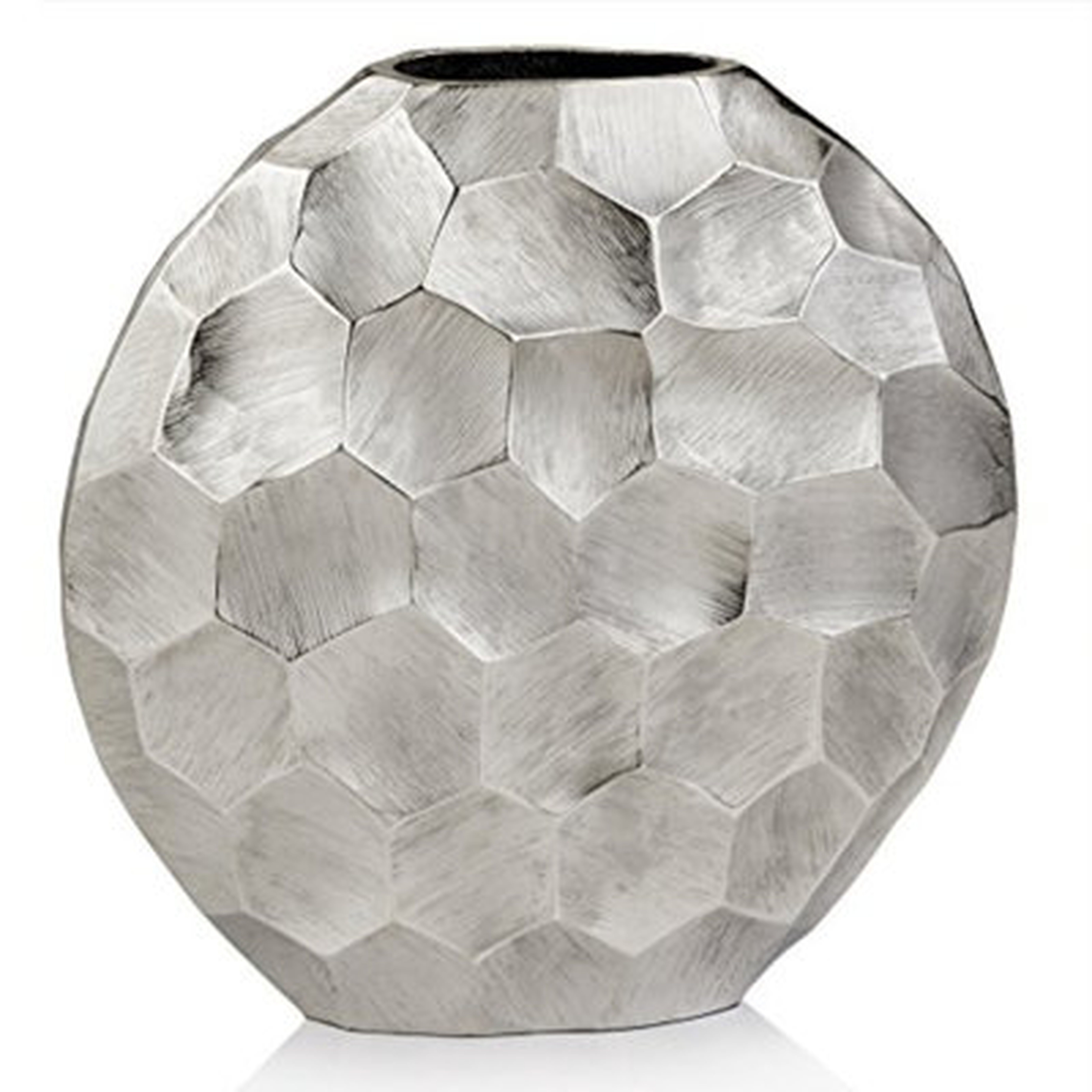 Facetado Round Silver Vase - Wayfair