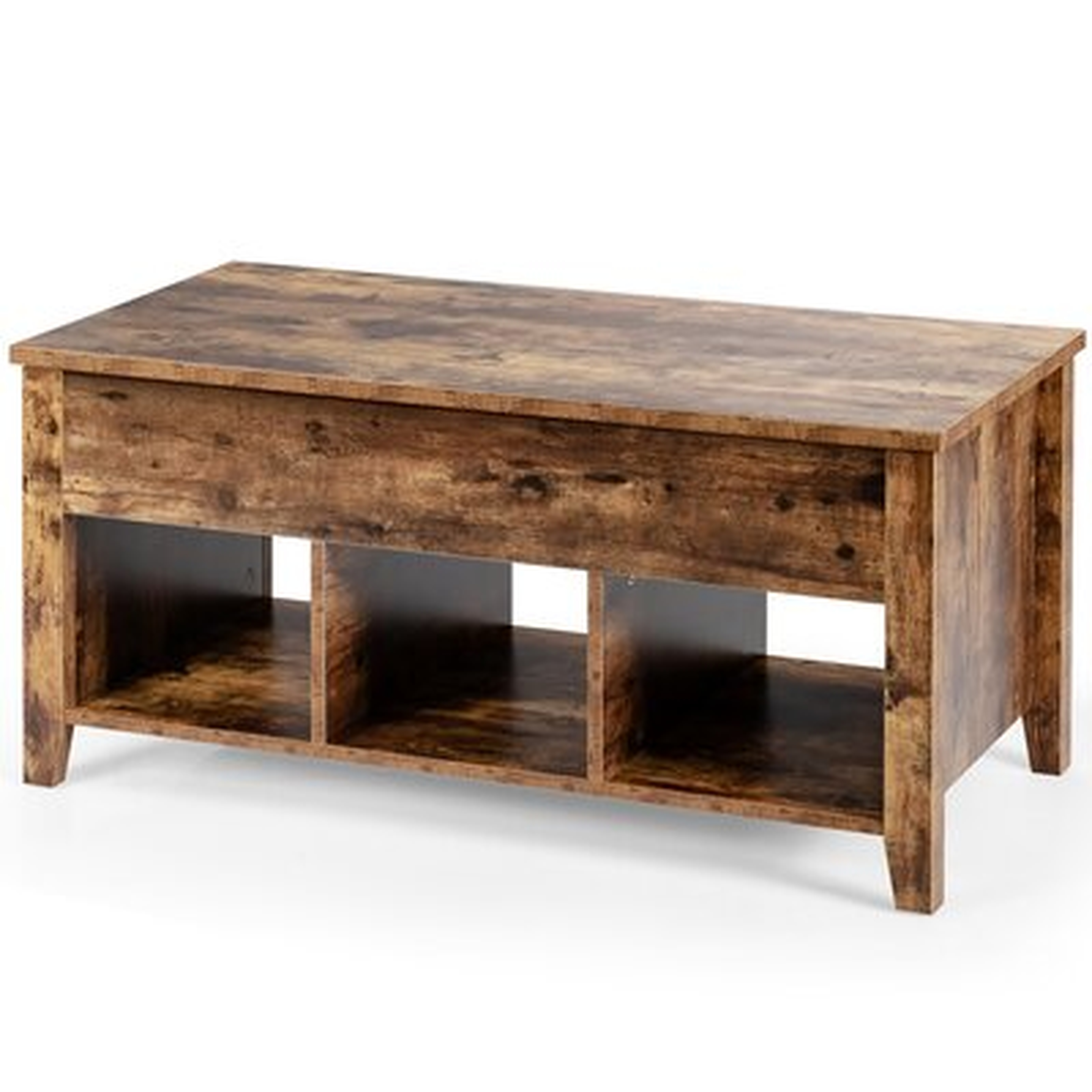 Millwood Pines Lift Top Coffee Table W/ Storage Compartment Shelf Living Room Retro - Wayfair