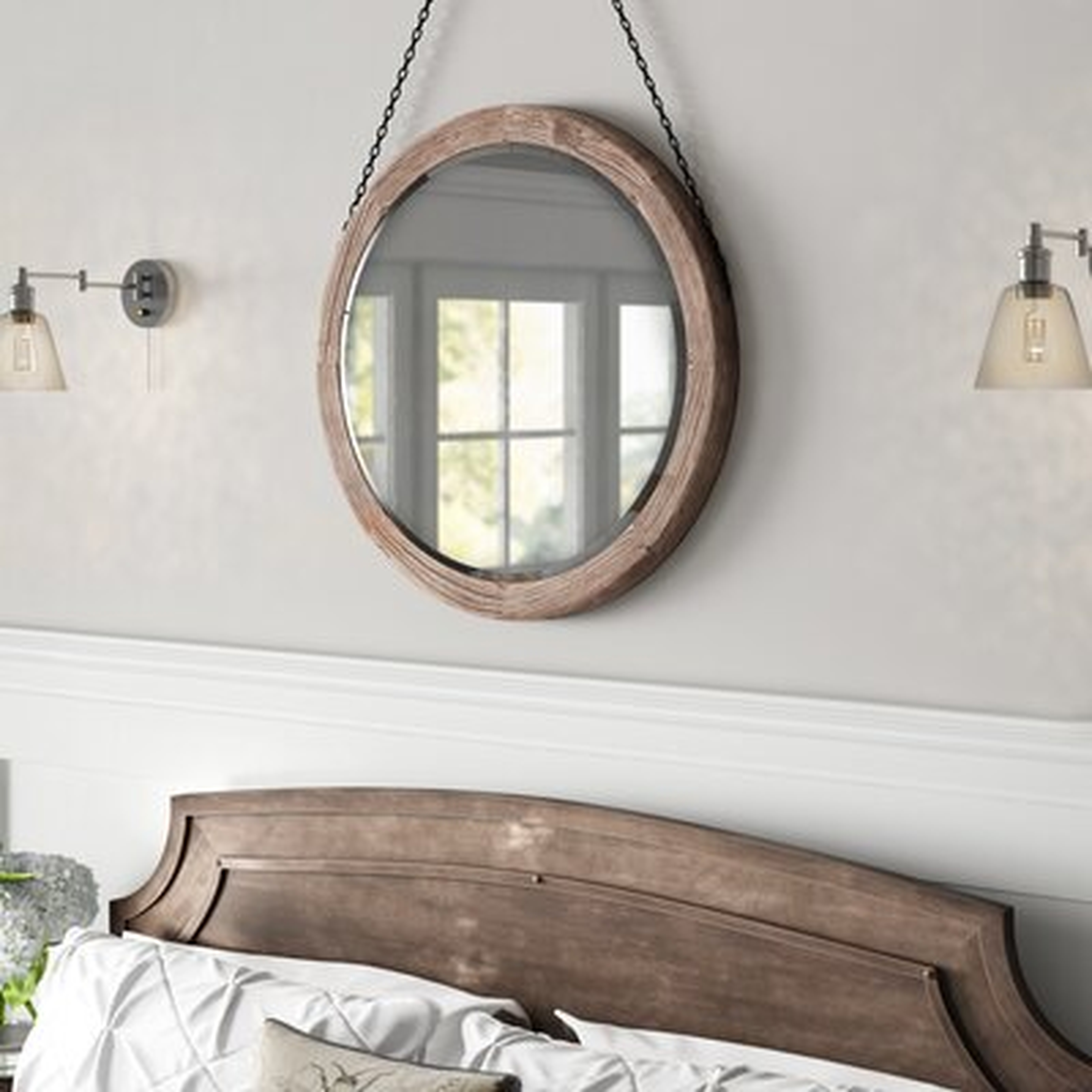 Round Wood Wall Mirror - Wayfair