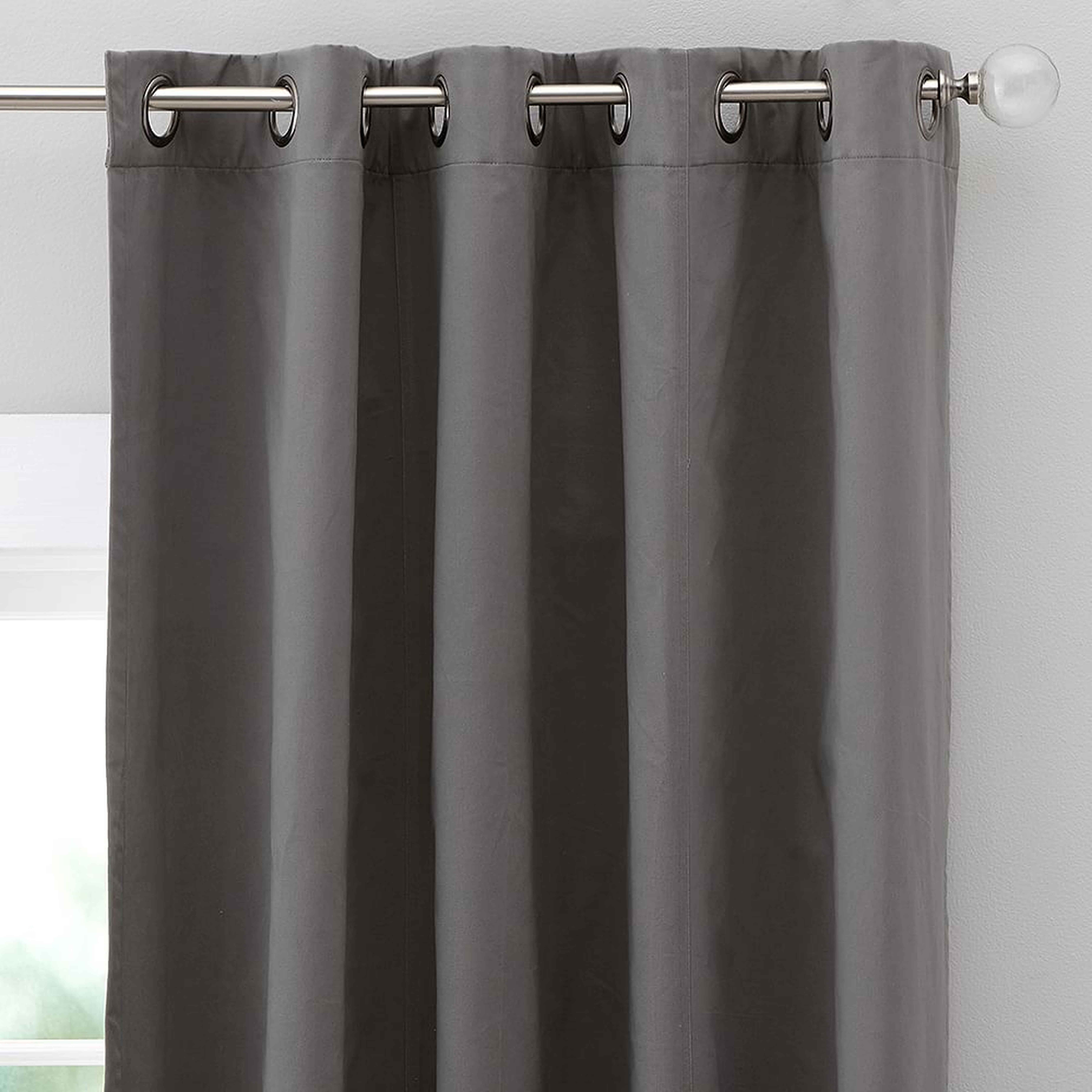 Classic Grommet Blackout Curtain - Set of 2, 84", Gray - Pottery Barn Teen