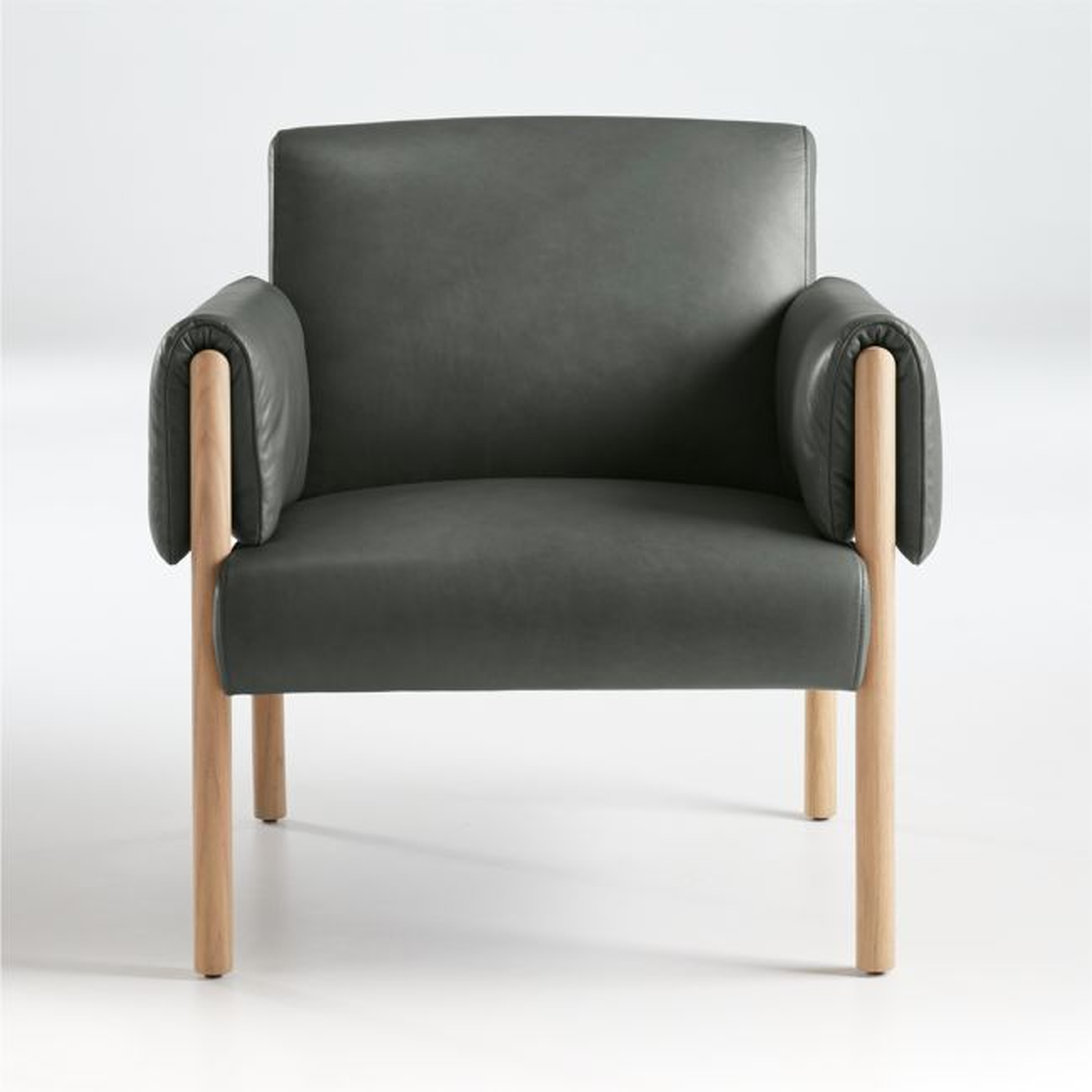 Diderot Wood and Leather Chair - Crate and Barrel