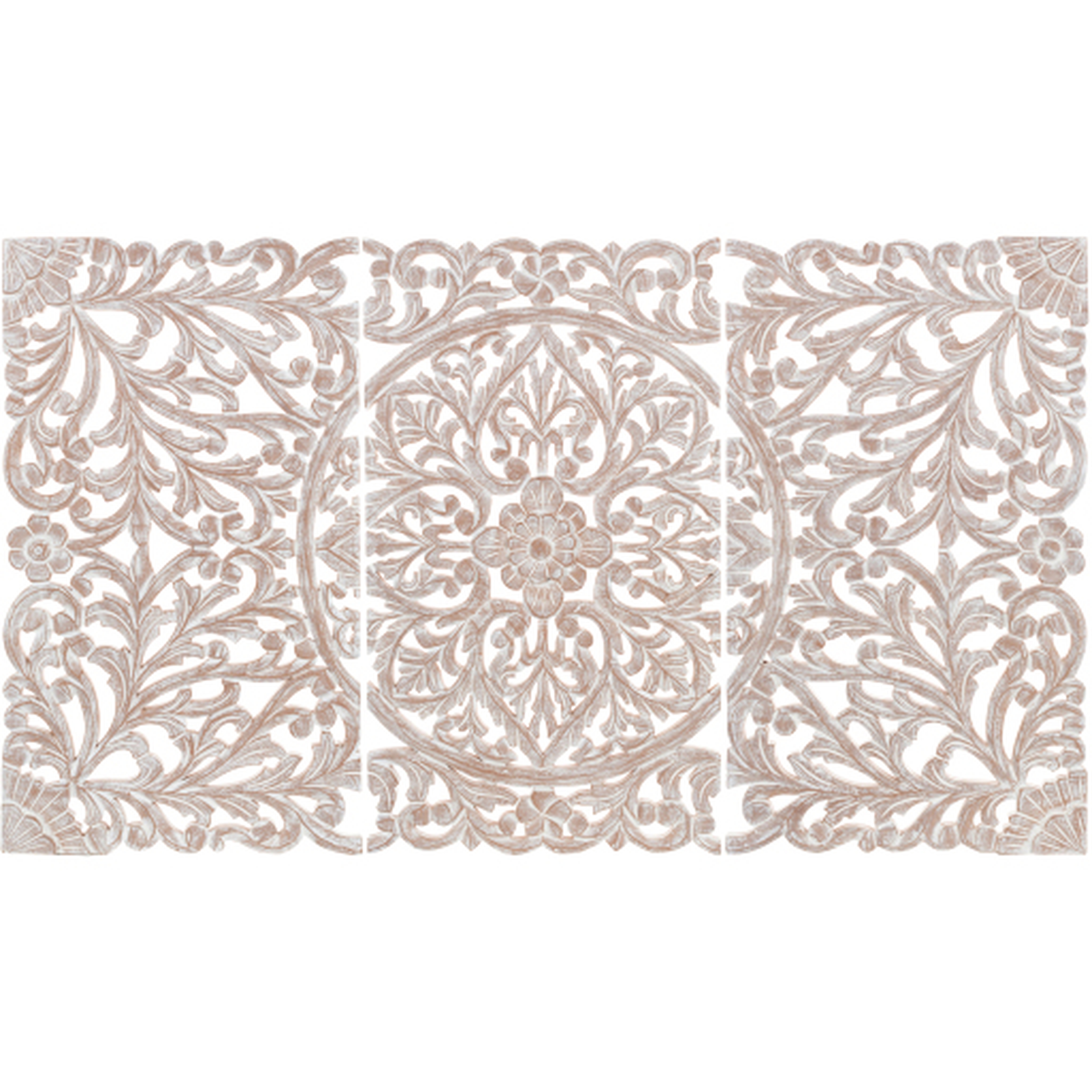 Livabliss Hampi HMP-002 28"H x 16"W x 1"D; 28"H x 16"W x 1"D; 28"H x 16"W x 1"D Dimensional Wall Accent - Surya