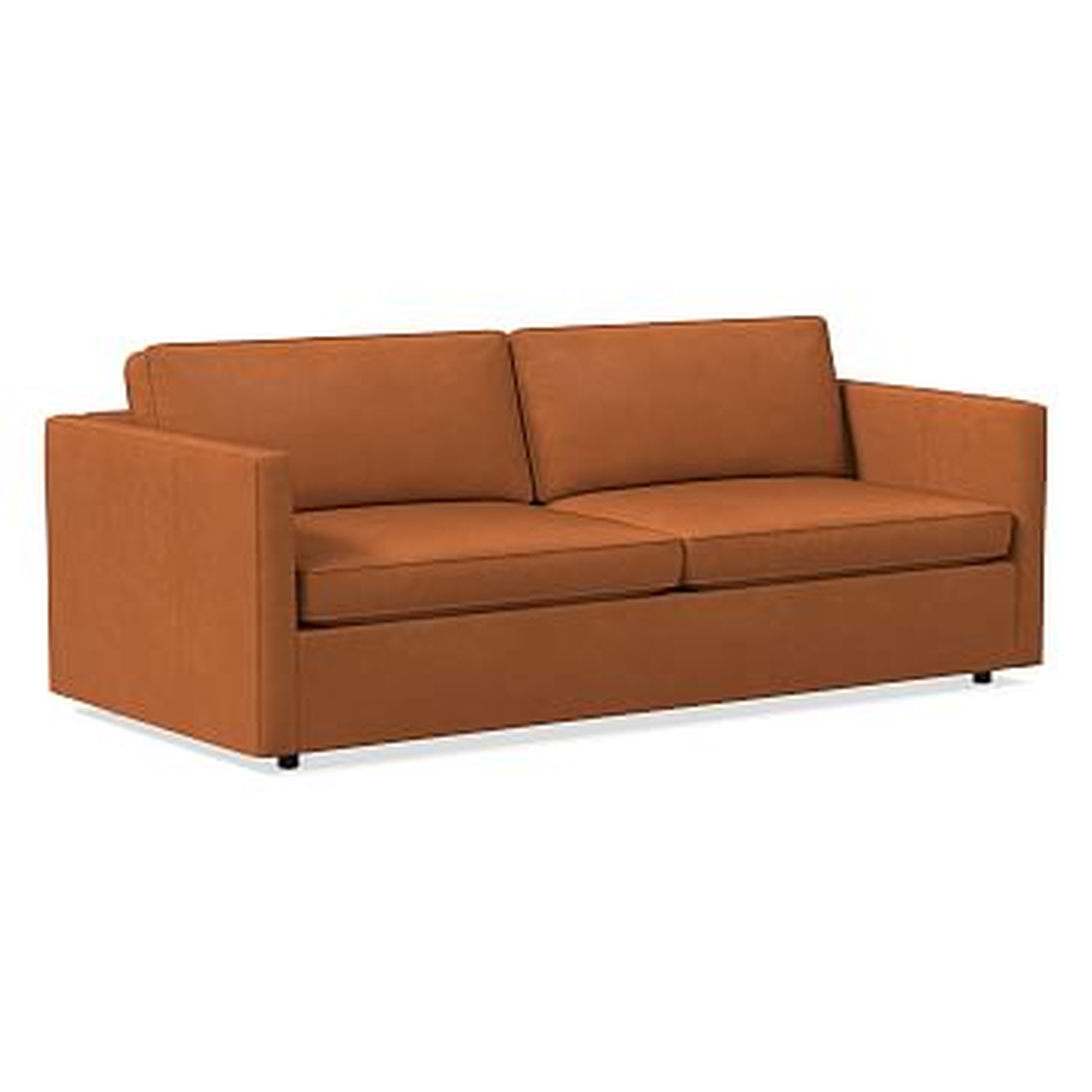 Harris 86" Multi-Seat Sofa, Standard Depth, Vegan Leather, Saddle - West Elm