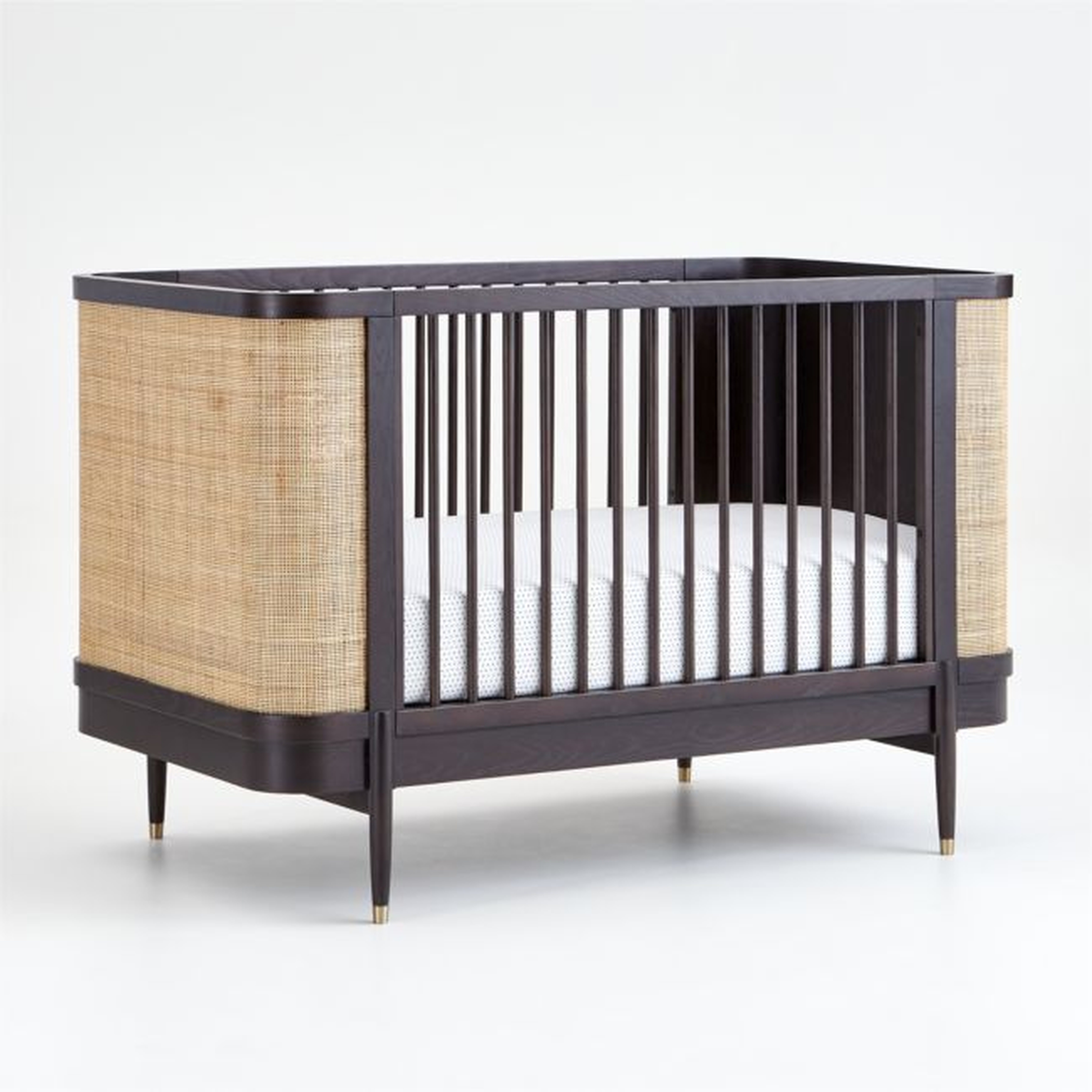 Black and Natural Cane Crib - Crate and Barrel