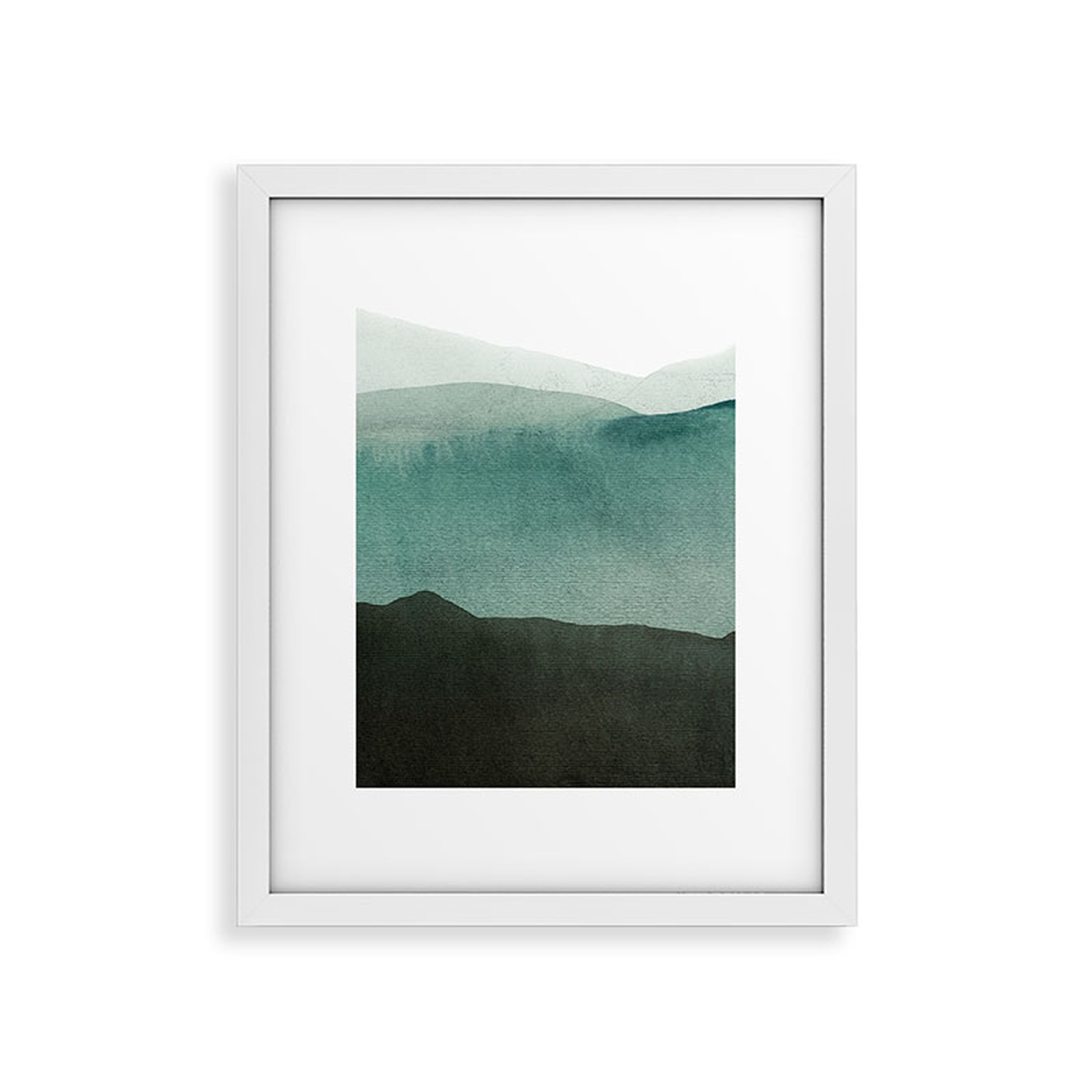 Valleys Deep Mountains High by Iris Lehnhardt - Framed Art Print Modern White 16" x 20" - Deny Designs