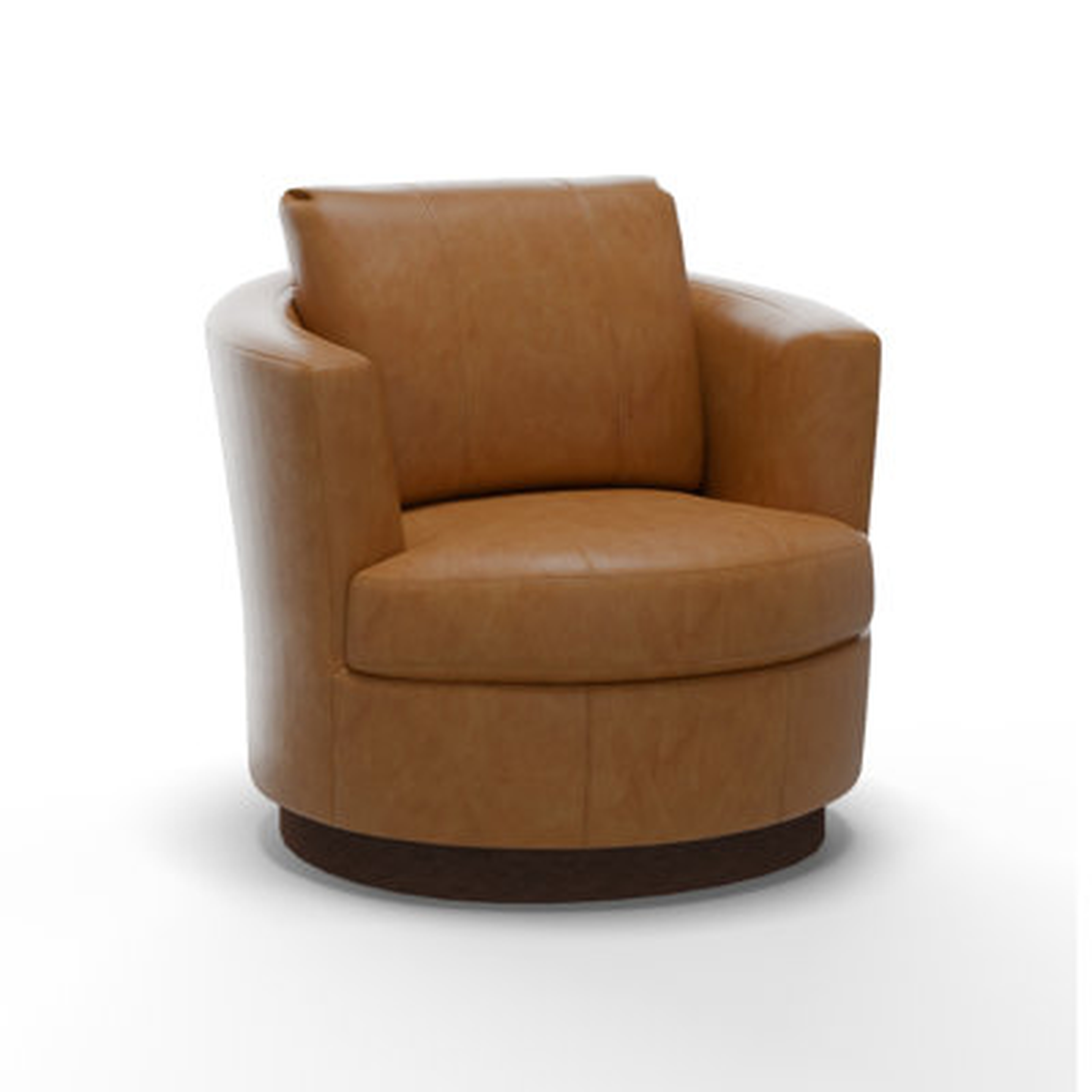 Leather Swivel Barrel Accent Chair - Birch Lane