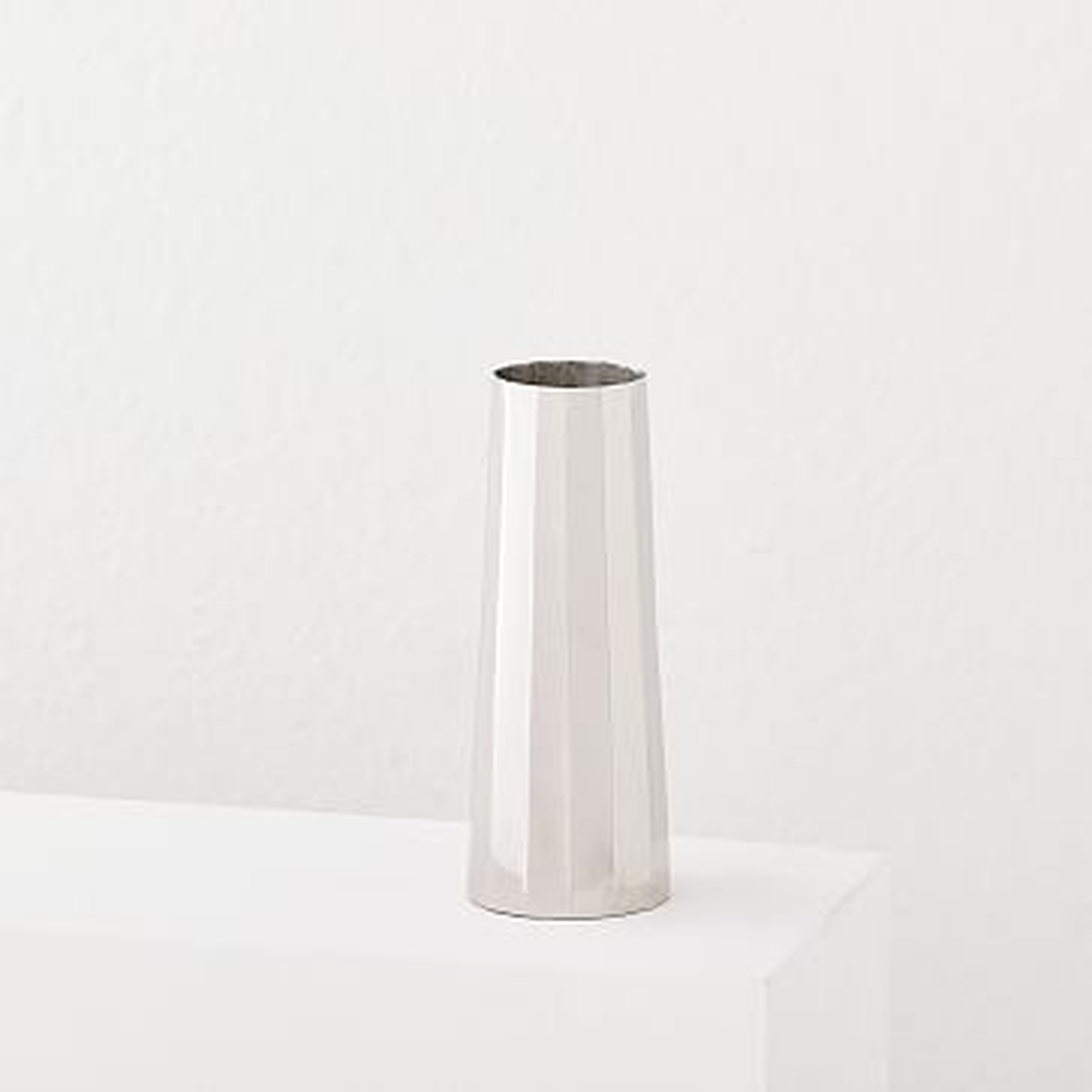 Pure Foundations Vase, Nickel, Slim - West Elm