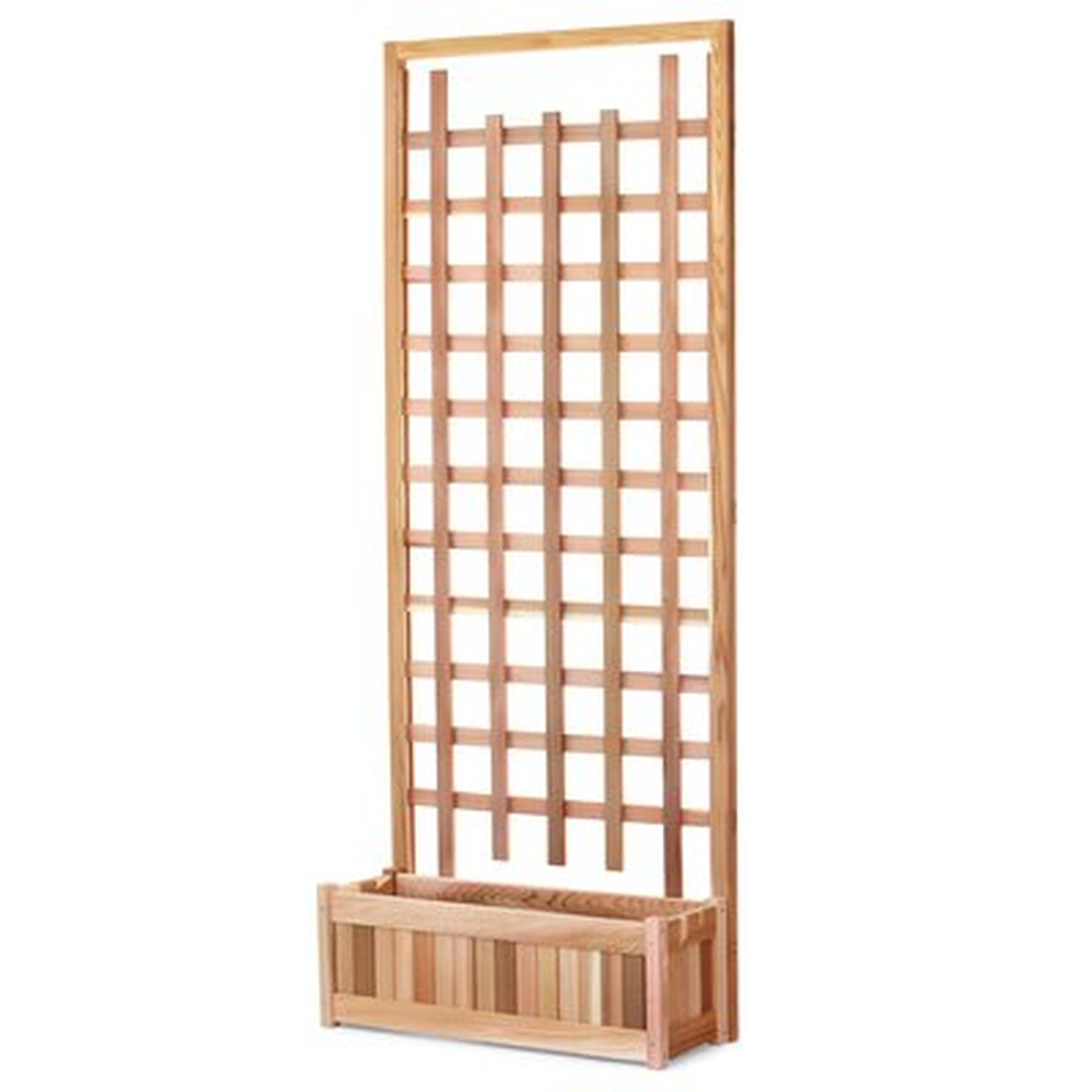 Ardoin 2 - Piece Wood Elevated Planter Set with Trellis - Wayfair
