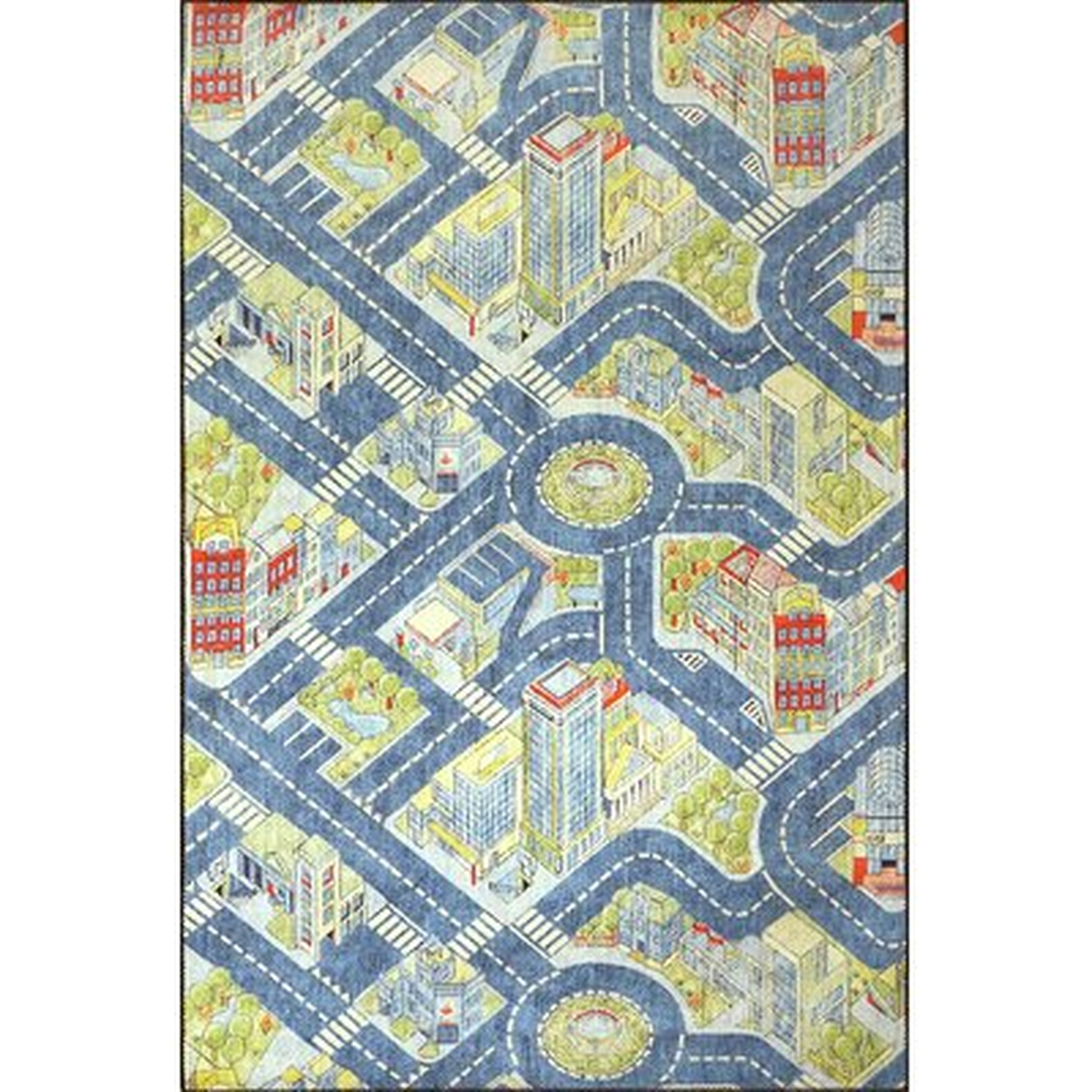 Trym Blue Area Rug - Wayfair