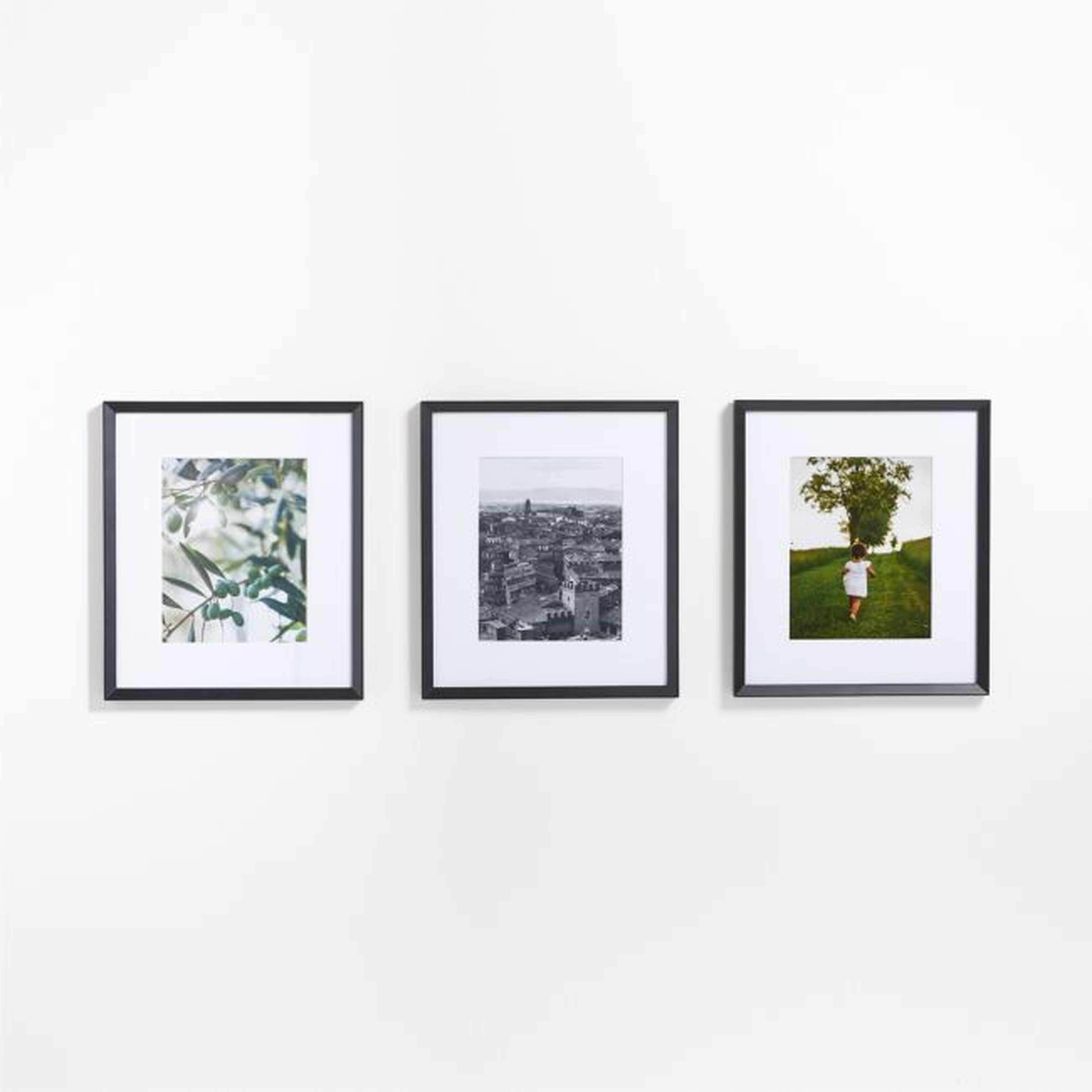 Icon Wood 3-Piece 11x14 Black Gallery Wall Frame Set - Crate and Barrel