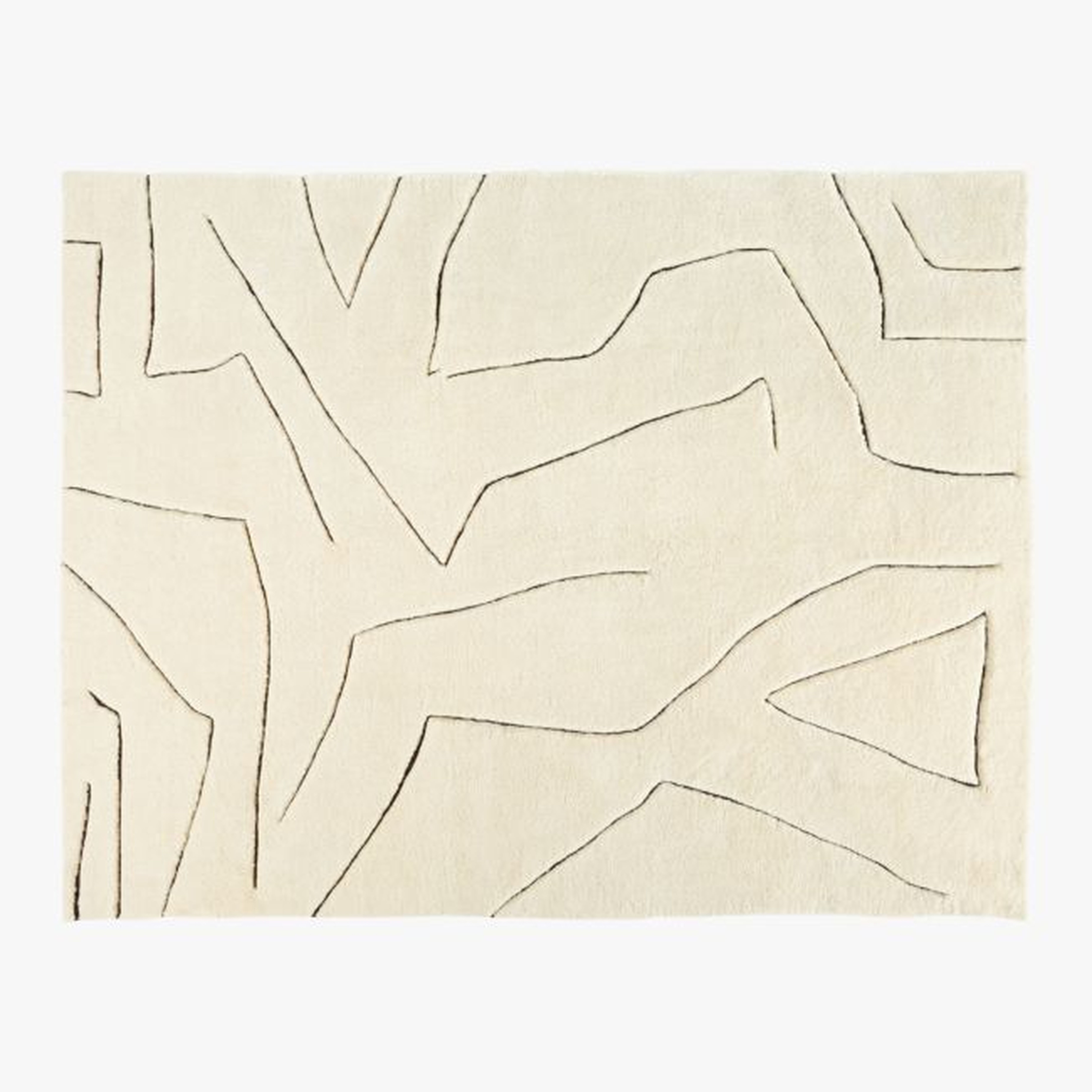 Myriad Hand-Knotted Warm White New Zealand Wool Area Rug 9'x12' - CB2